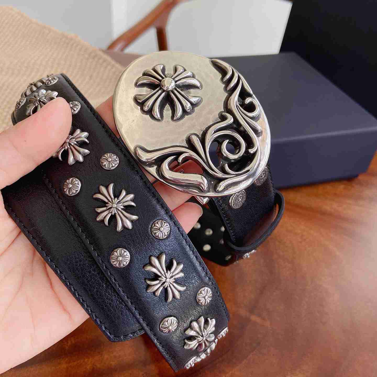 Chrome Hearts Leather Belt   - DesignerGu