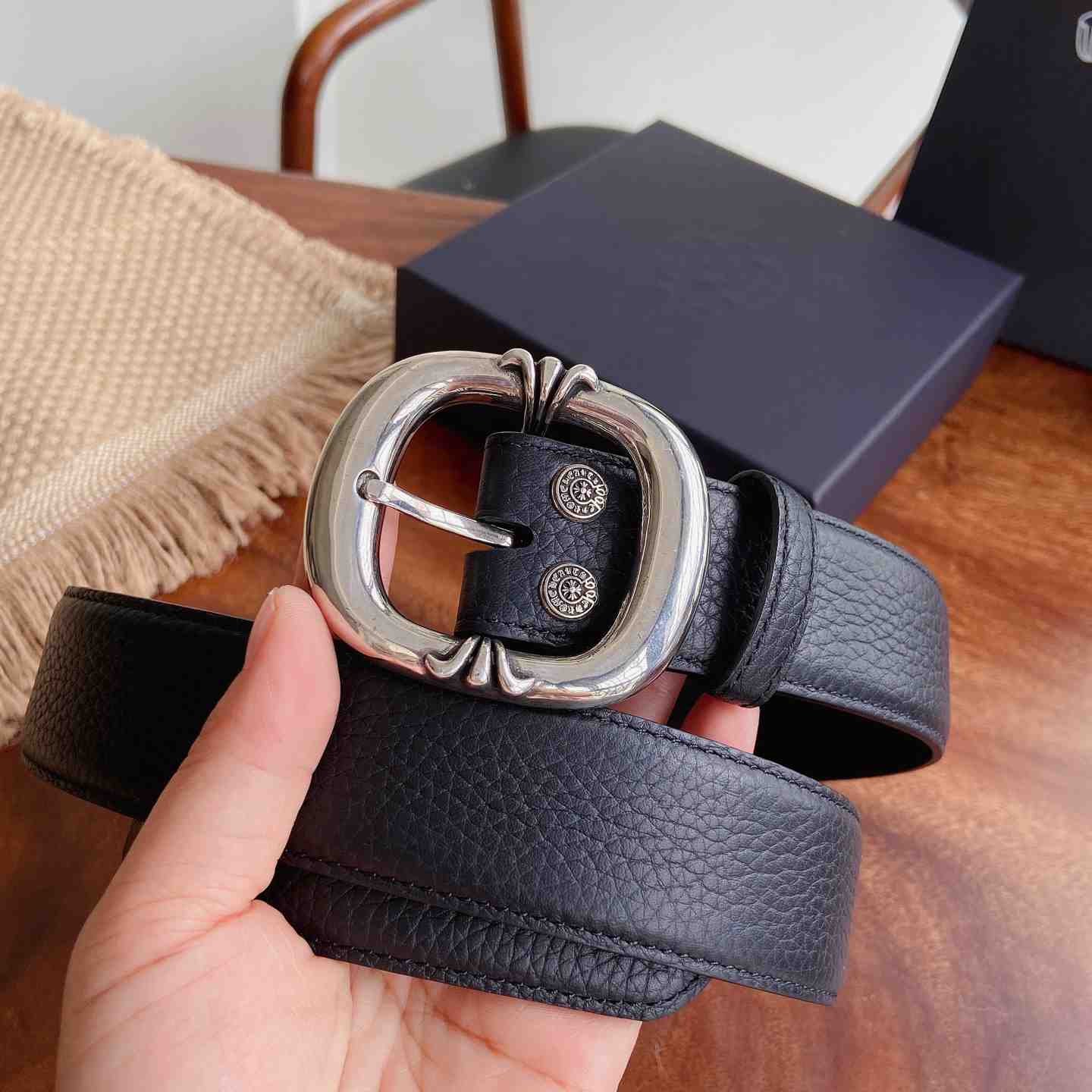 Chrome Hearts Leather Belt   - DesignerGu