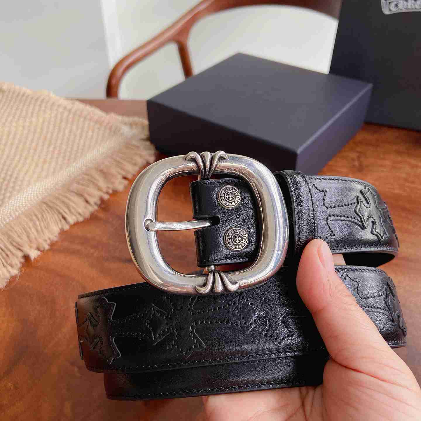 Chrome Hearts Leather Belt   - DesignerGu