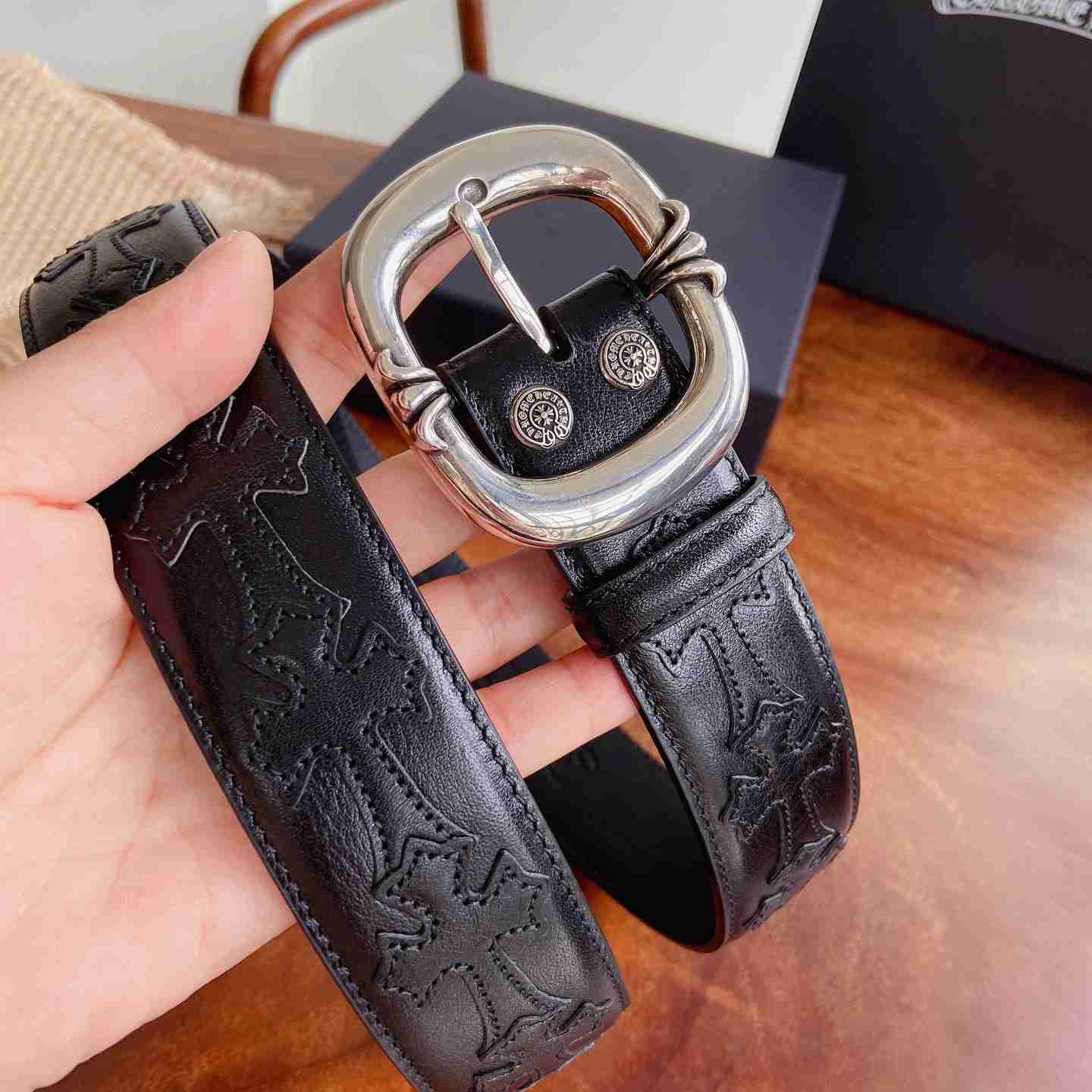 Chrome Hearts Leather Belt   - DesignerGu