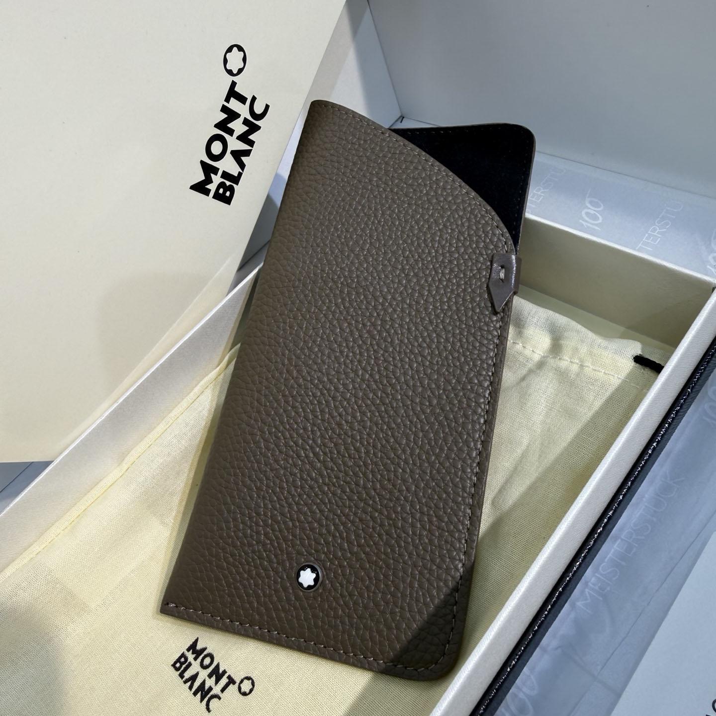 Montblanc Eyewear Pouch In Grain Leather - DesignerGu