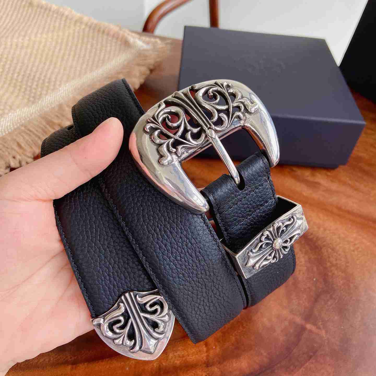 Chrome Hearts Leather Belt   - DesignerGu