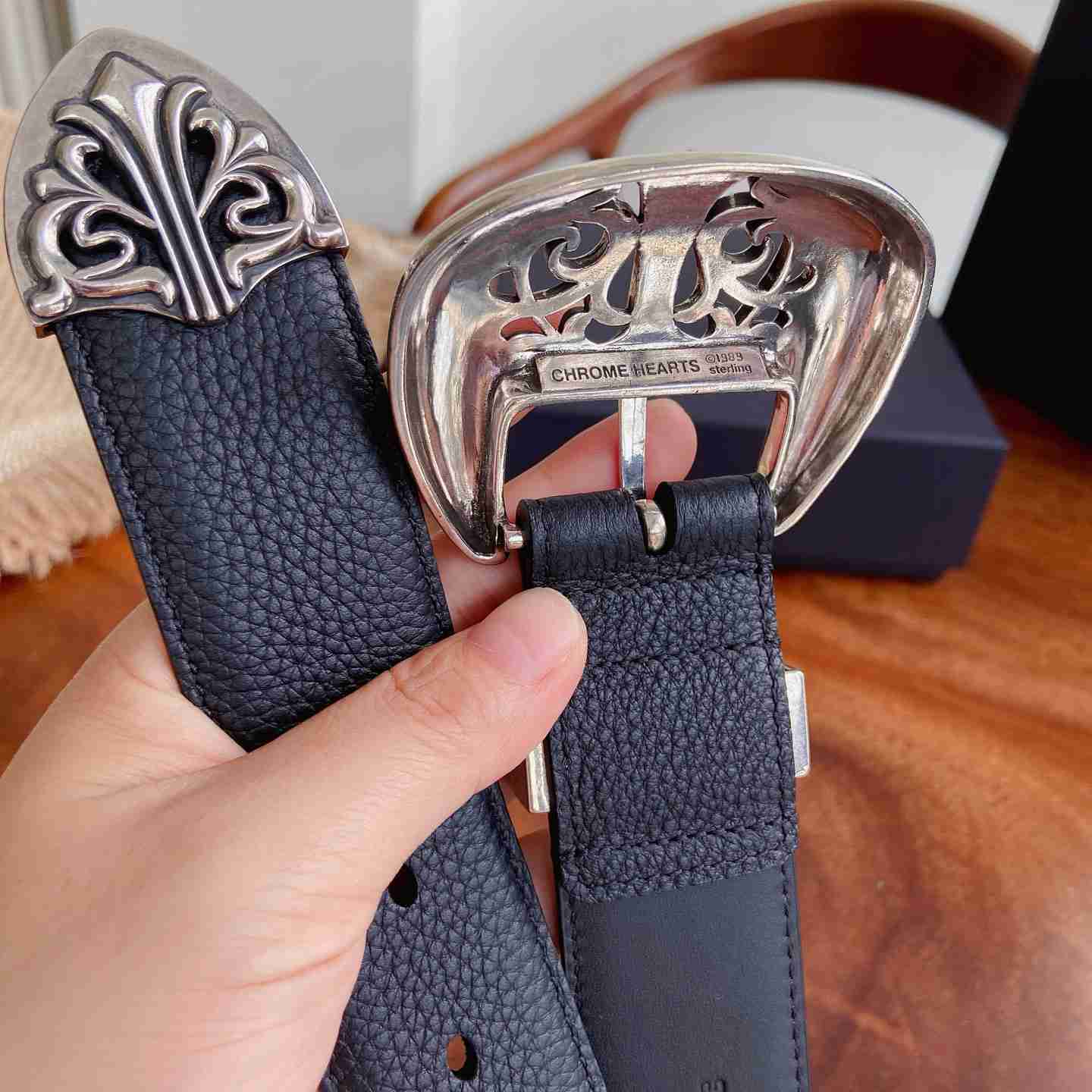 Chrome Hearts Leather Belt   - DesignerGu