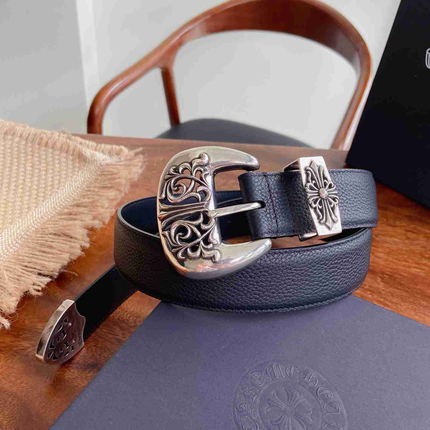 Chrome Hearts Leather Belt   - DesignerGu