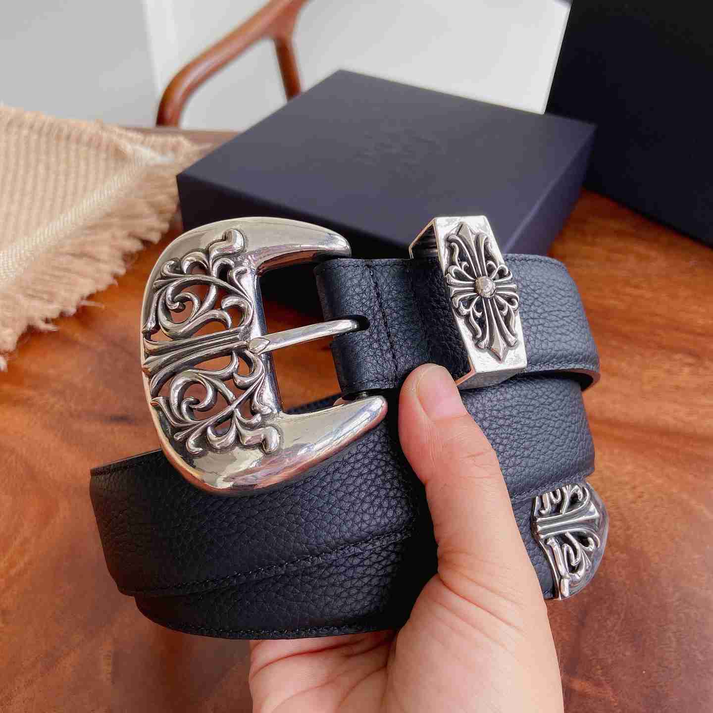 Chrome Hearts Leather Belt   - DesignerGu