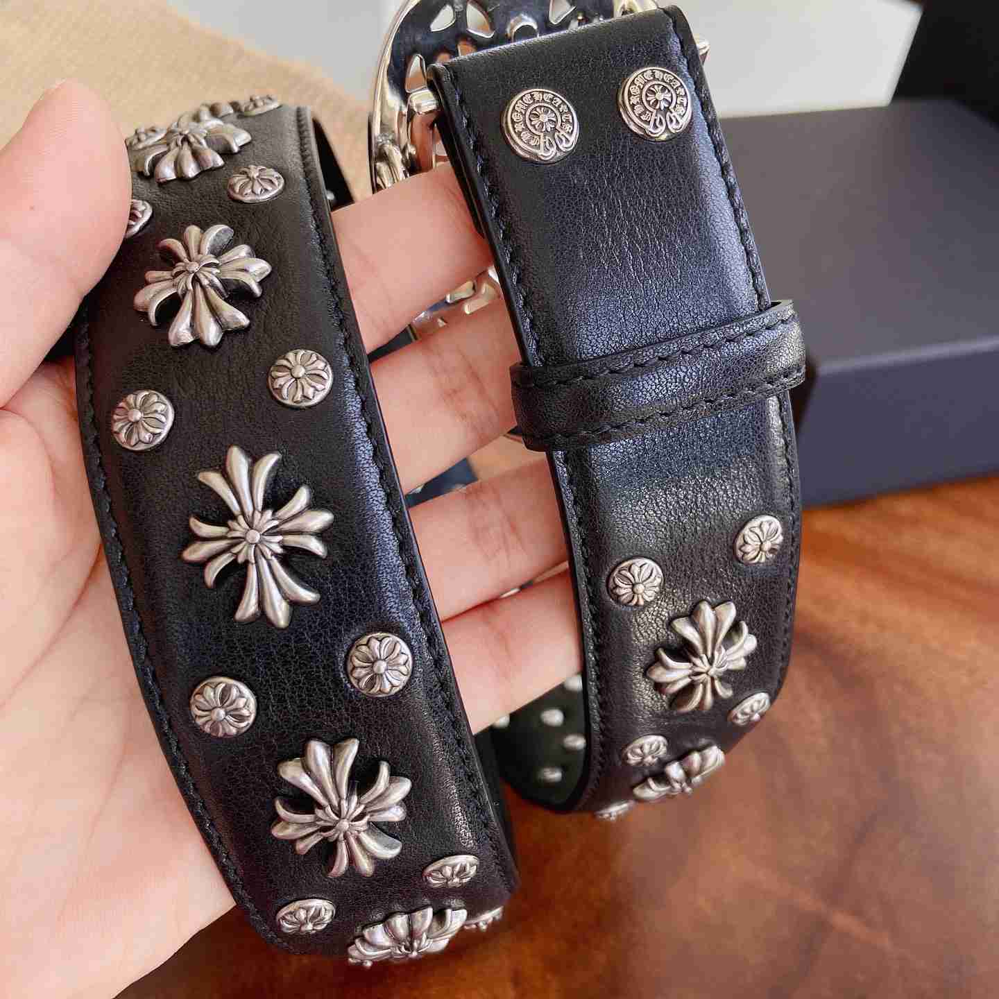 Chrome Hearts Leather Belt   - DesignerGu