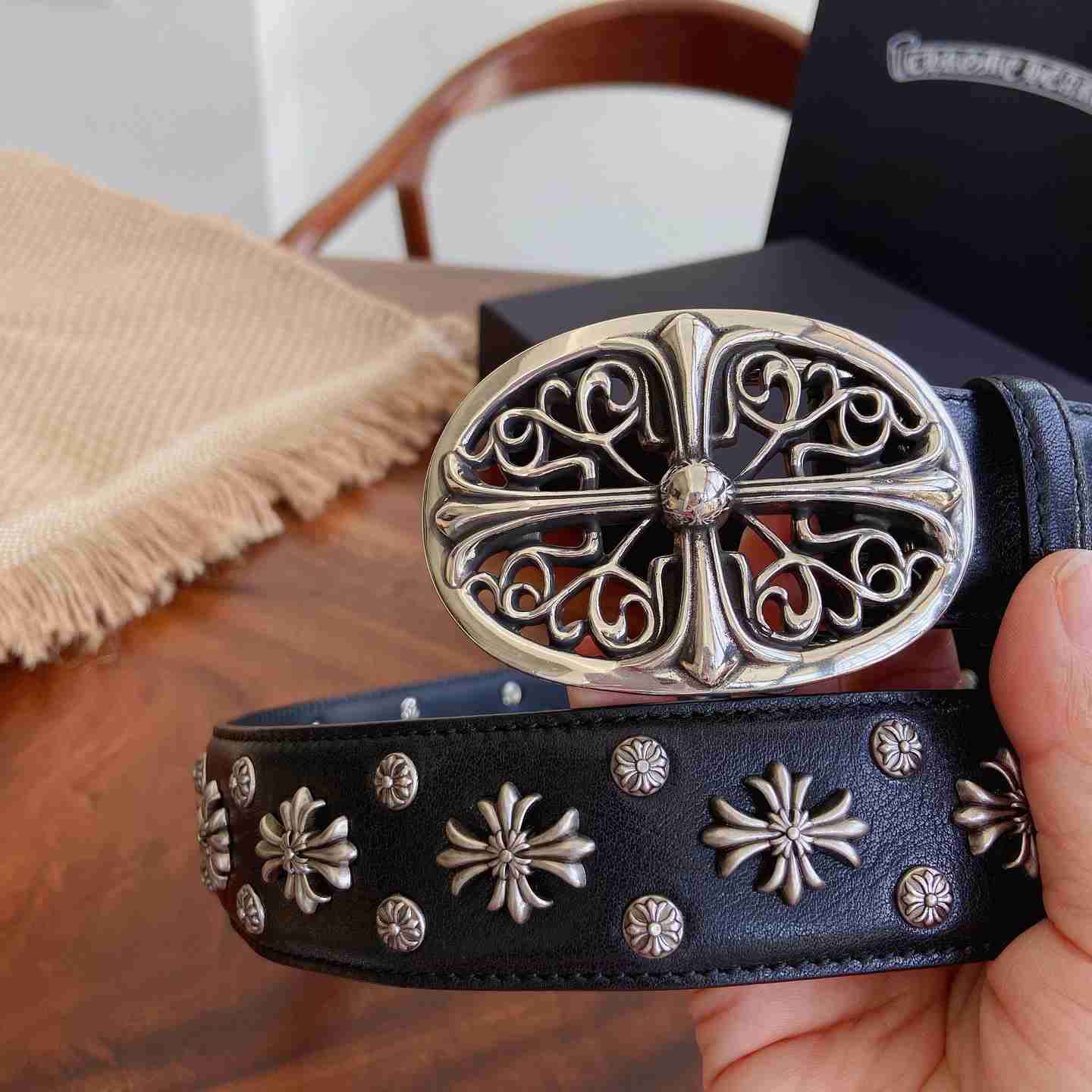 Chrome Hearts Leather Belt   - DesignerGu