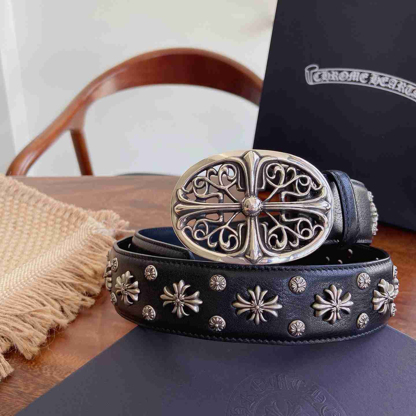 Chrome Hearts Leather Belt   - DesignerGu