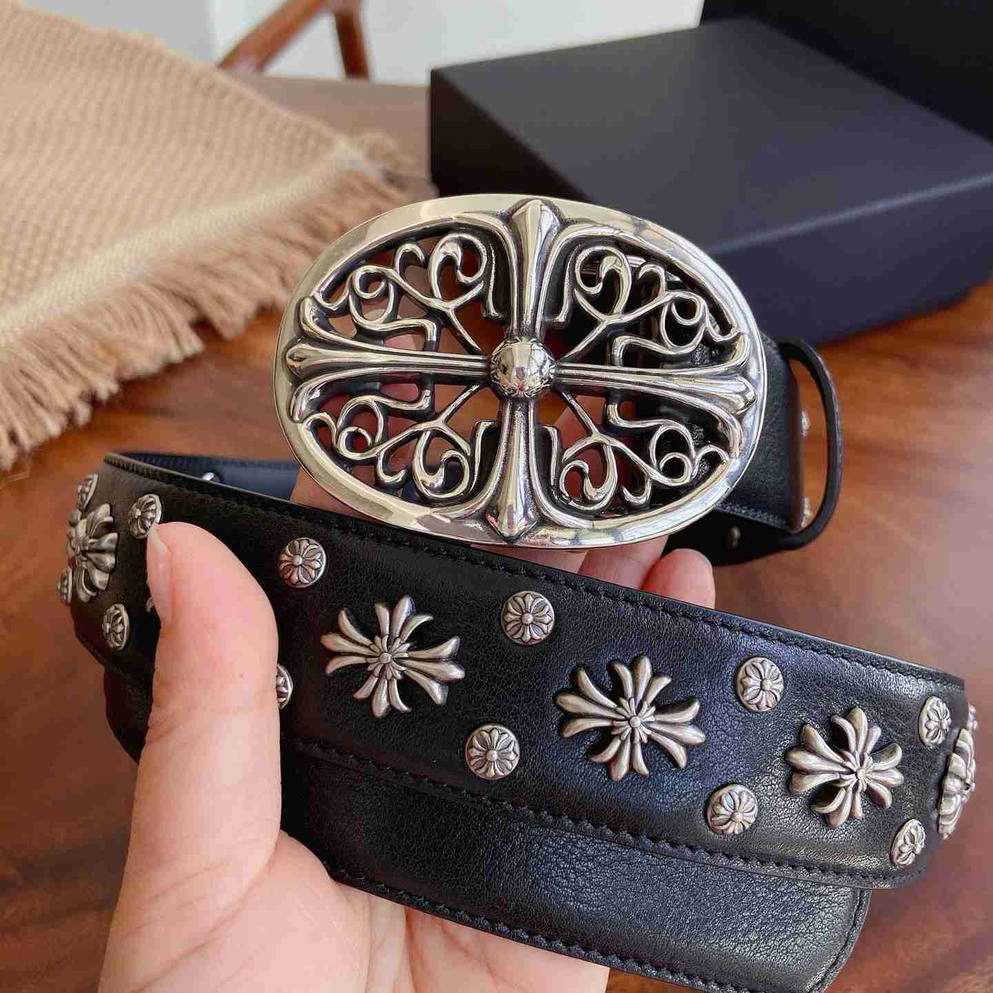 Chrome Hearts Leather Belt   - DesignerGu