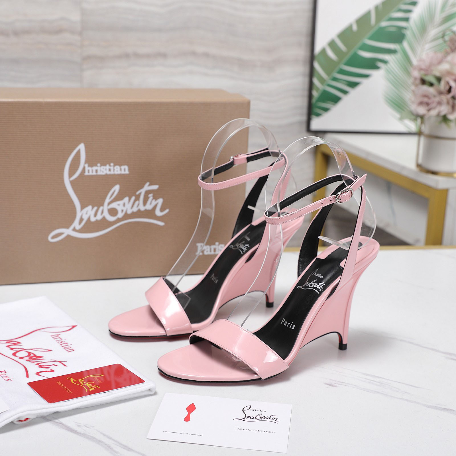 Christian Louboutin Zeezeenella Wedge Sandals - DesignerGu