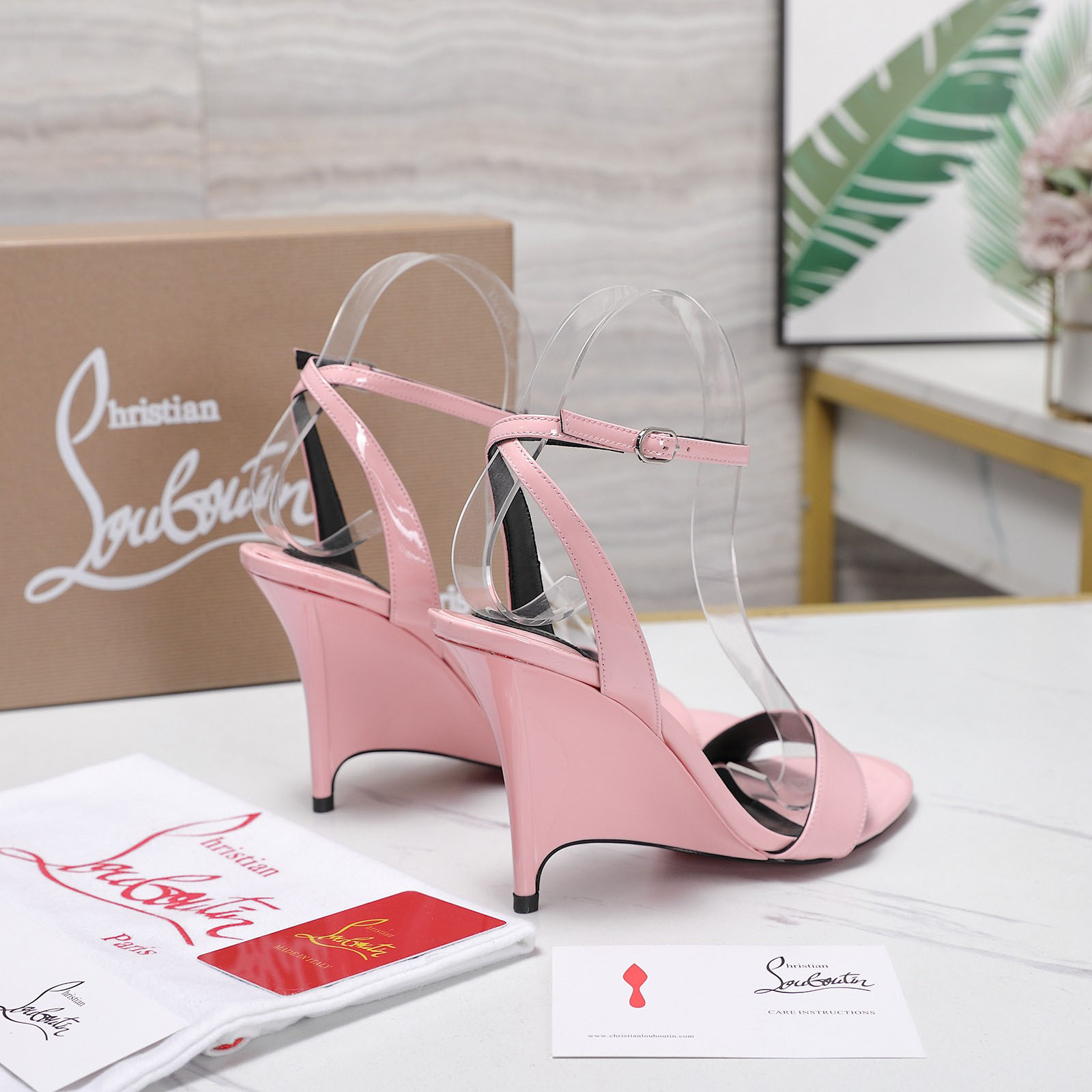 Christian Louboutin Zeezeenella Wedge Sandals - DesignerGu