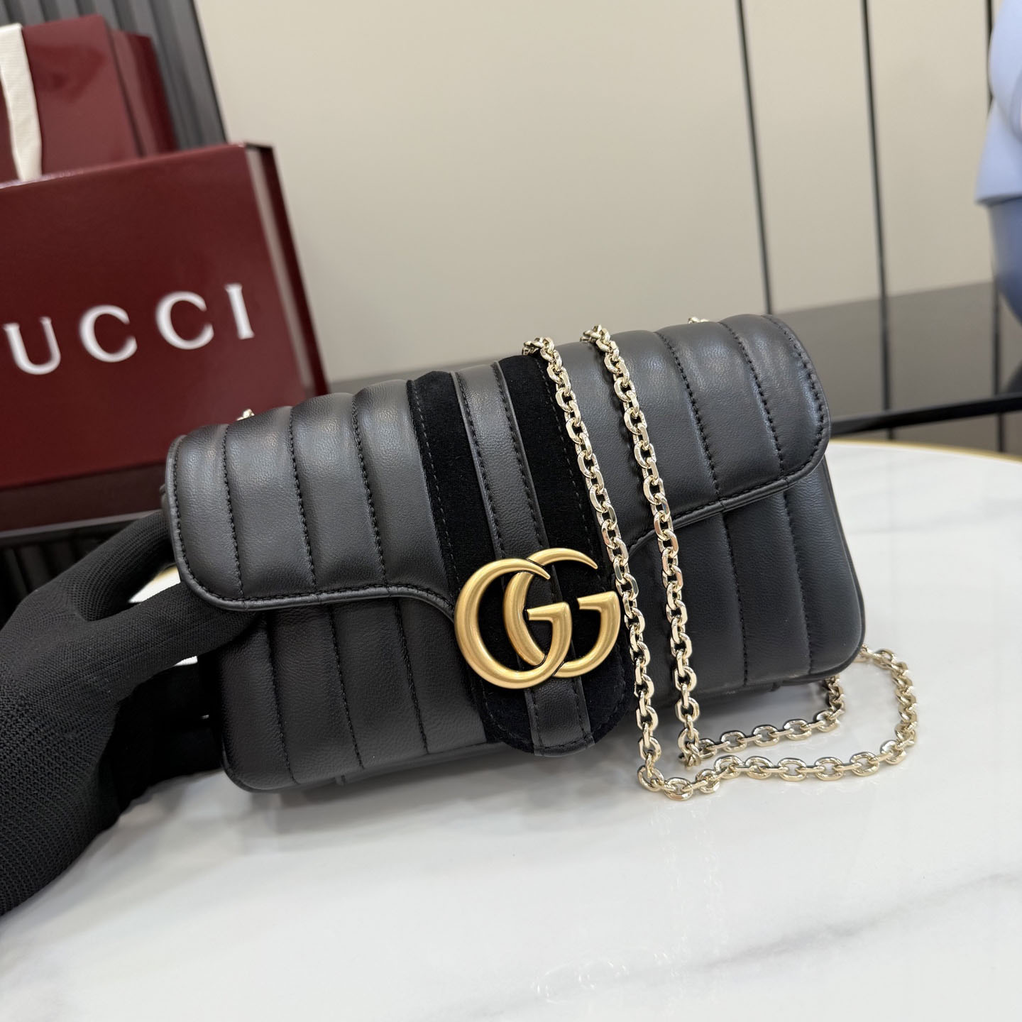 Gucci Jetset GG Marmont Small Shoulder Bag A006X1 - DesignerGu