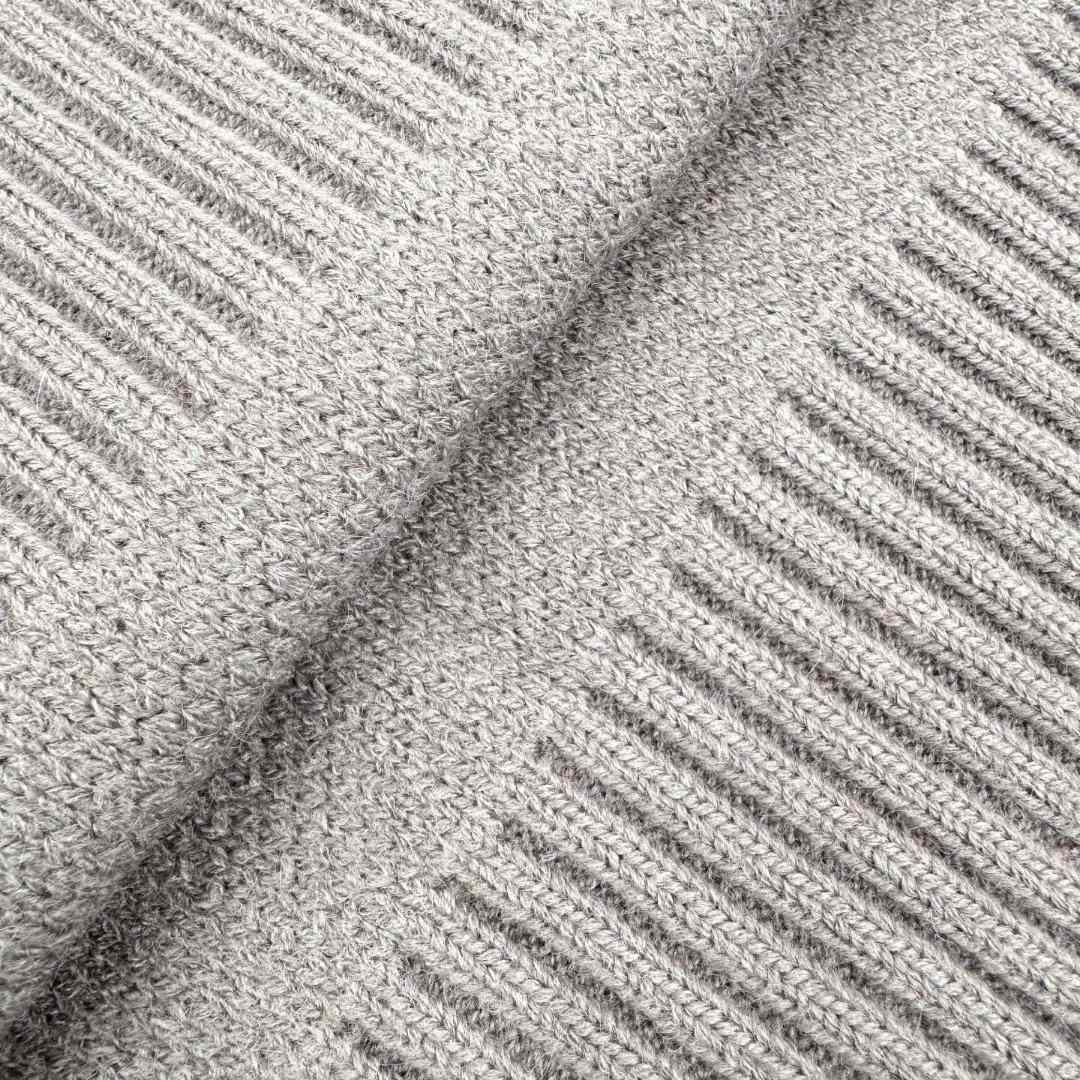 AMI Paris Grey Crewneck Alpaca Sweater With Ami De Coeur - DesignerGu