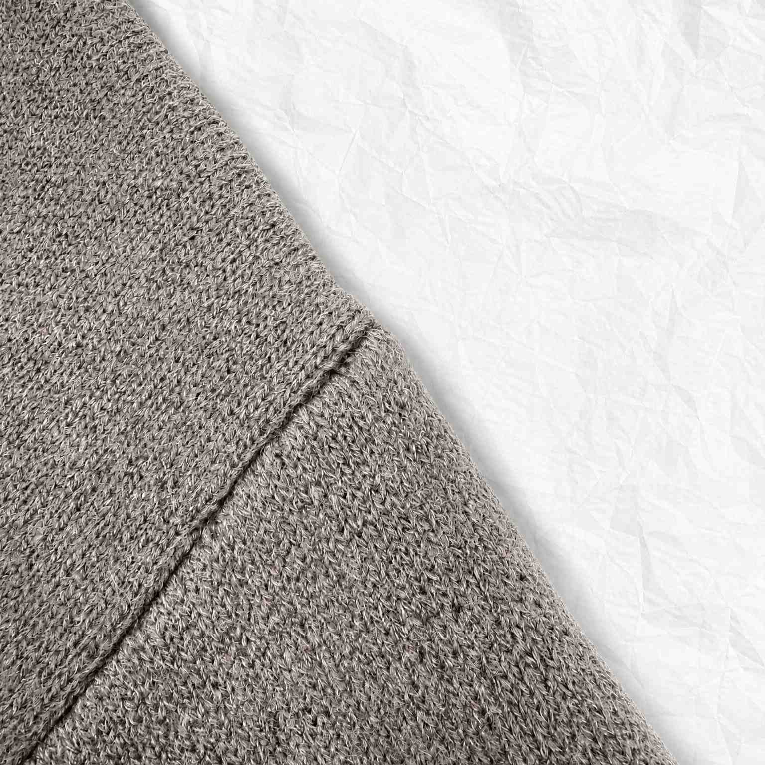 AMI Paris Grey Crewneck Alpaca Sweater With Ami De Coeur - DesignerGu