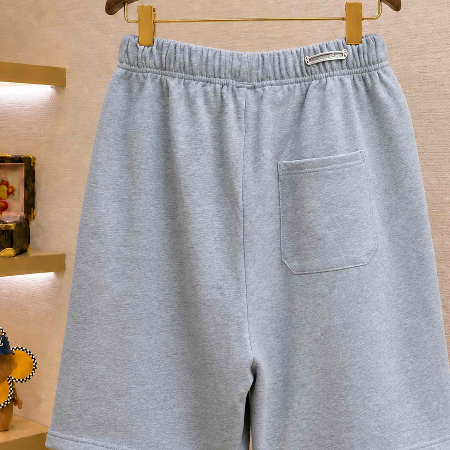 Chrome Hearts Cemetery Cross Embroidered Sweat Shorts - DesignerGu