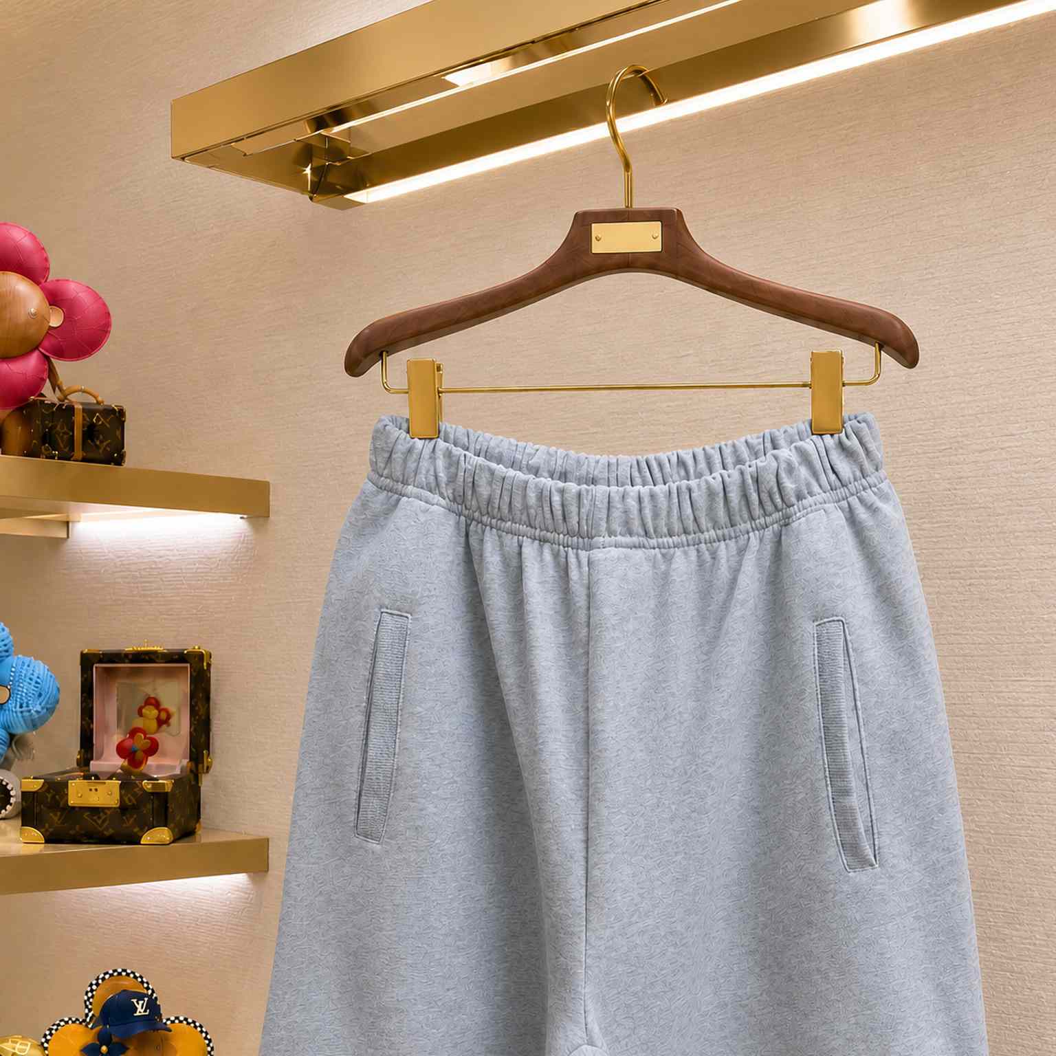 Chrome Hearts Cemetery Cross Embroidered Sweat Shorts - DesignerGu