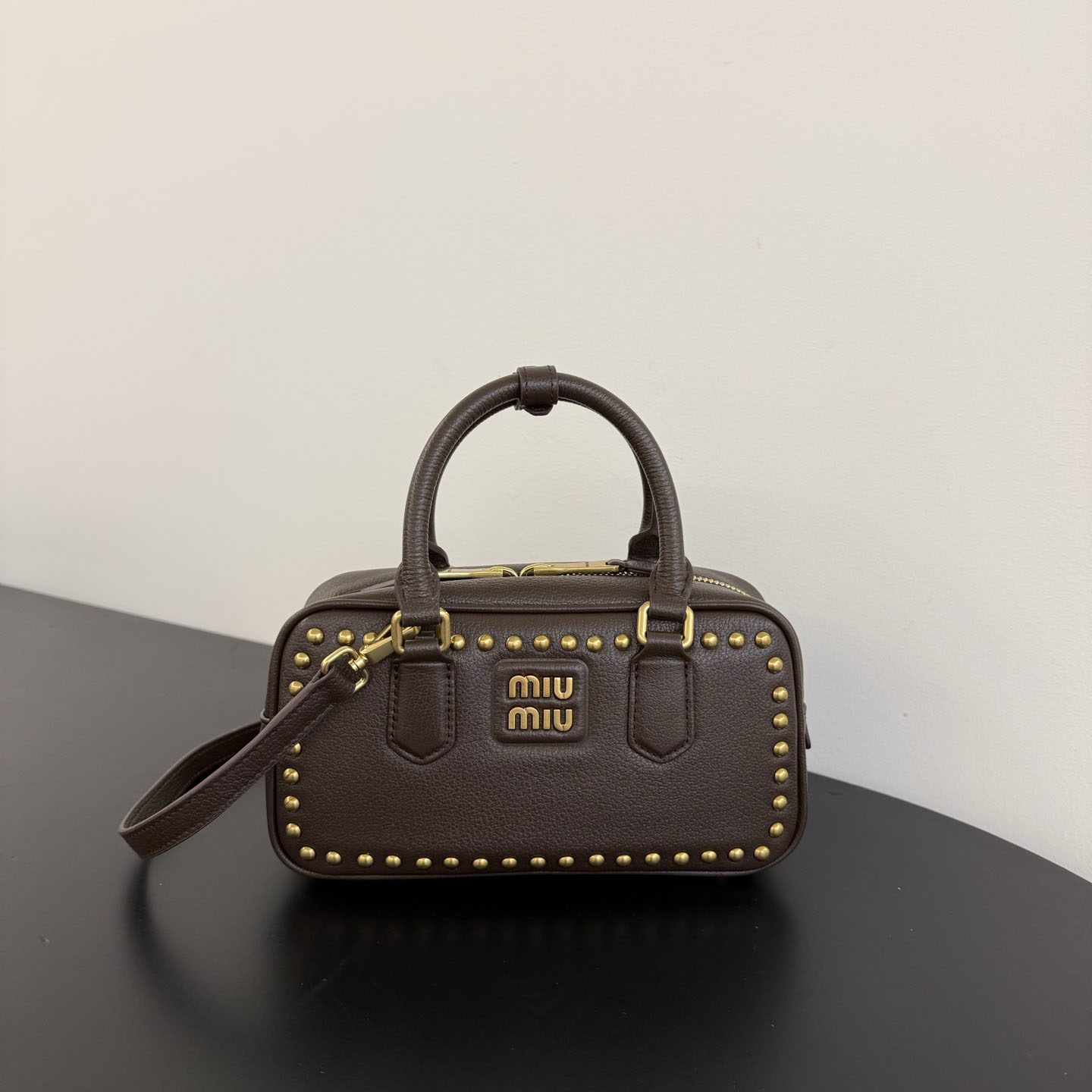 Miu Miu Arcadie Studded Leather Bag  - DesignerGu
