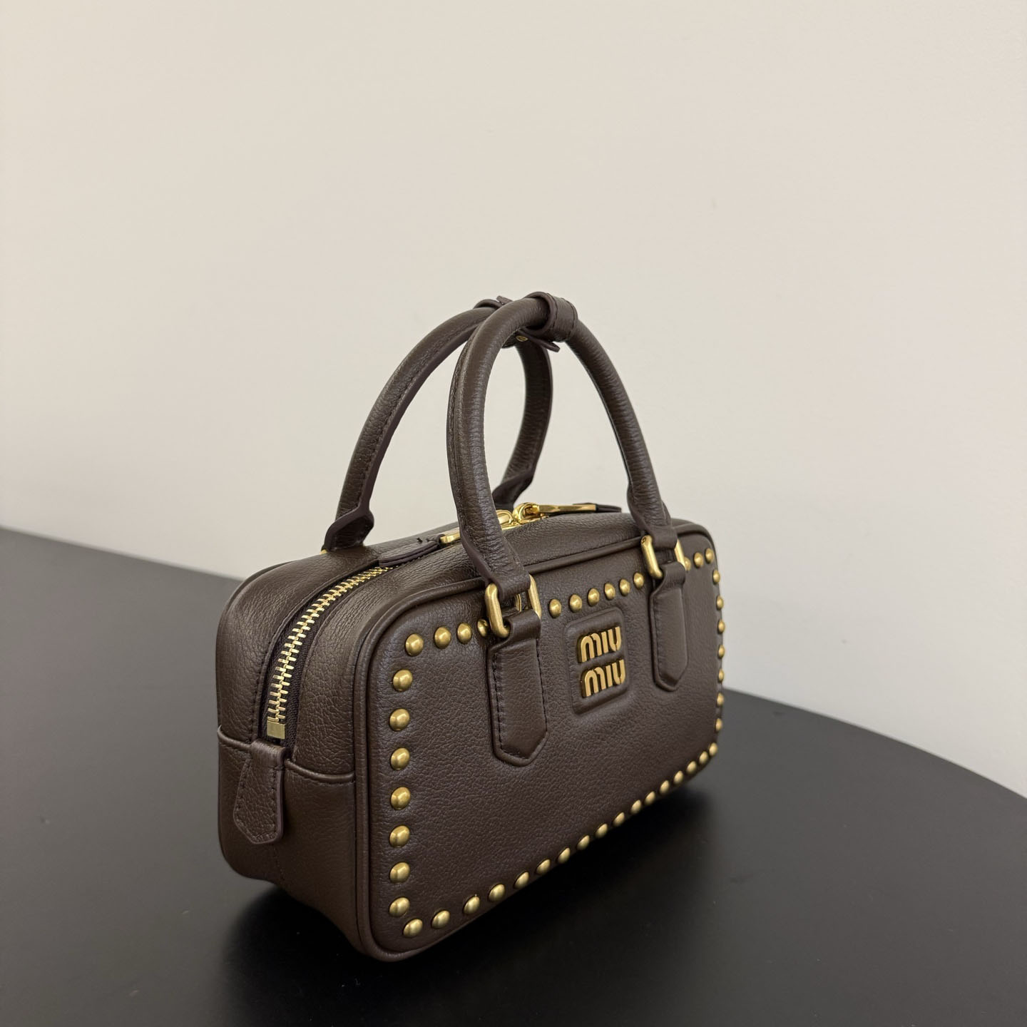 Miu Miu Arcadie Studded Leather Bag  - DesignerGu