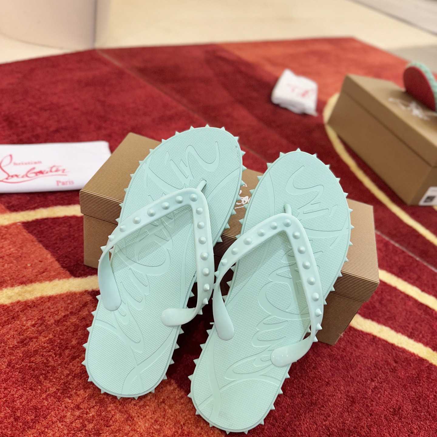 Christian Louboutin Super Loubi Flip Flops - DesignerGu