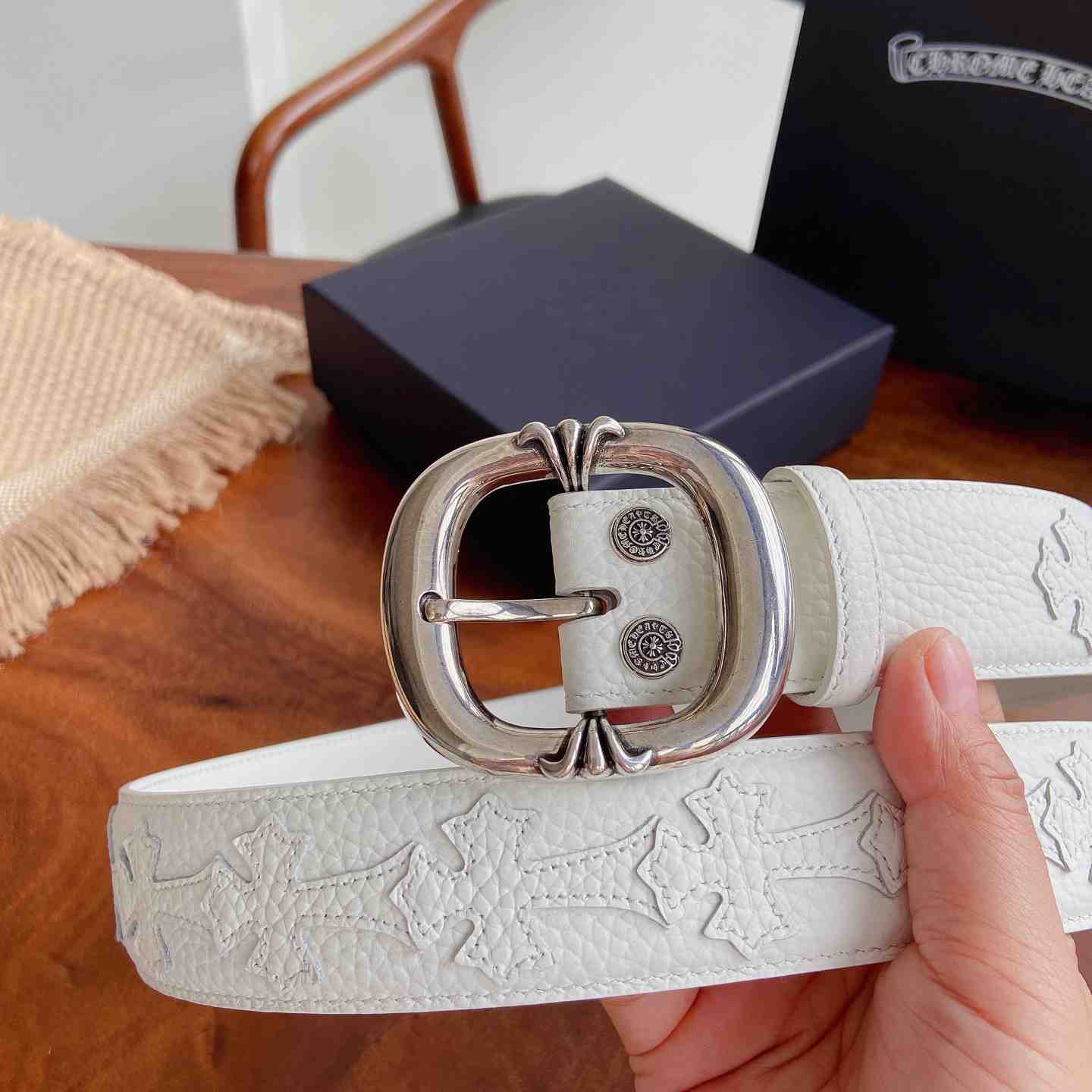 Chrome Hearts Leather Belt   - DesignerGu