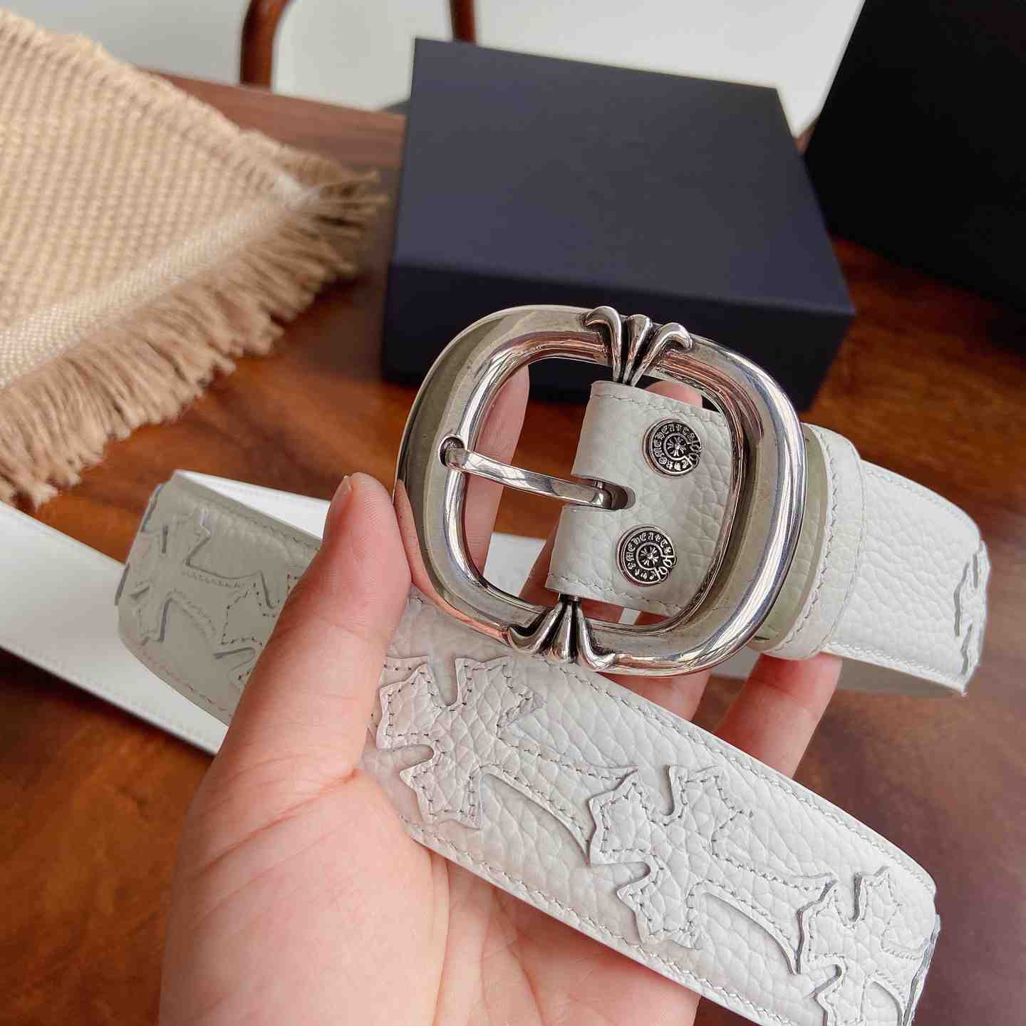 Chrome Hearts Leather Belt   - DesignerGu