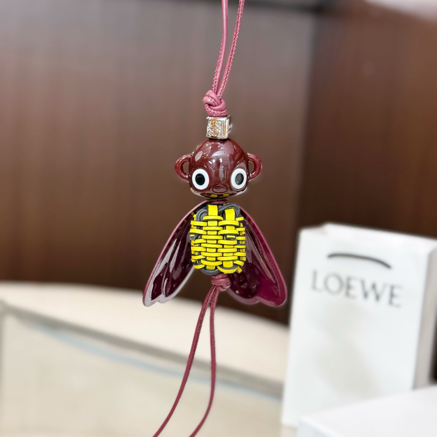 Loewe Blombée Charm In Calfskin And Acetate - DesignerGu