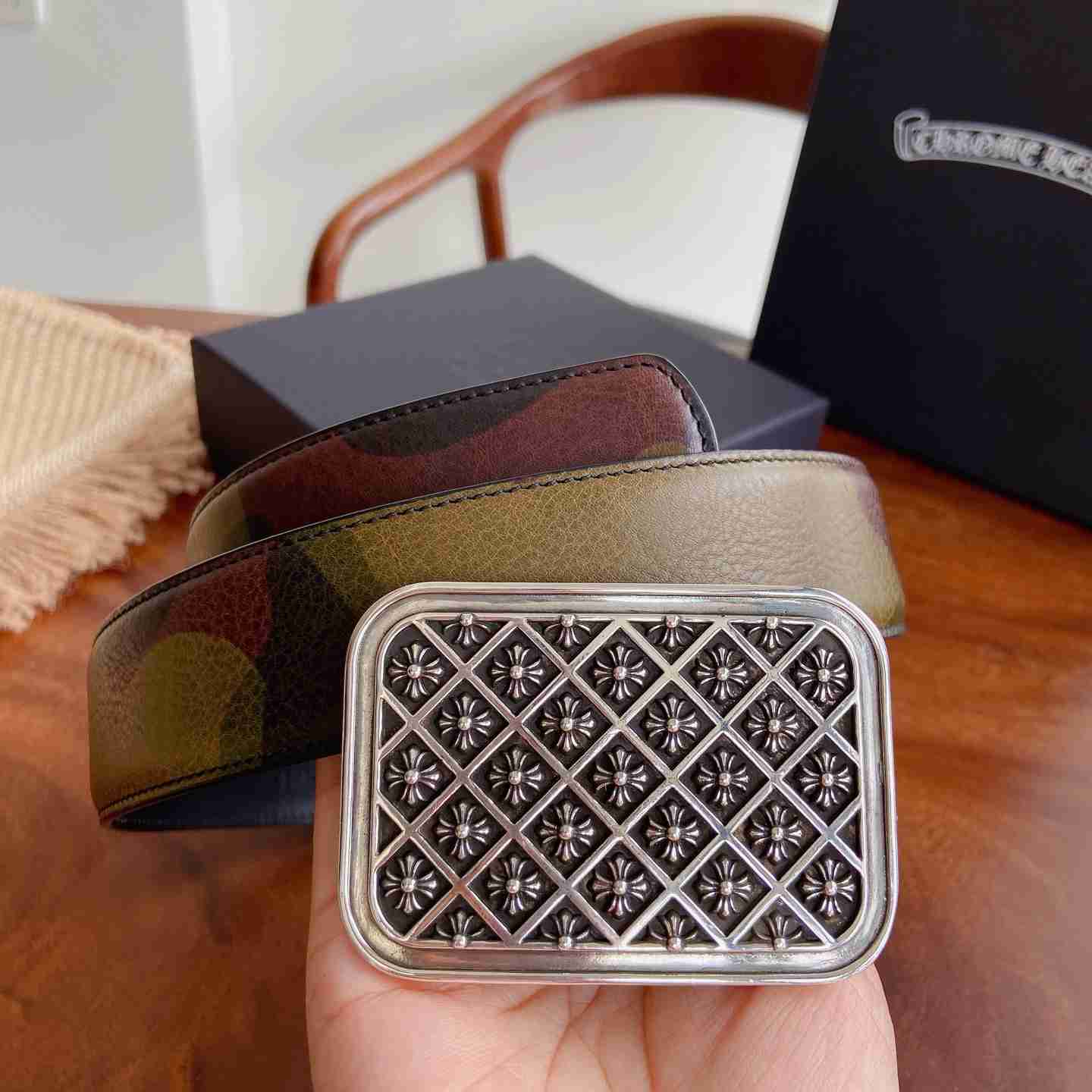 Chrome Hearts Leather Belt   - DesignerGu