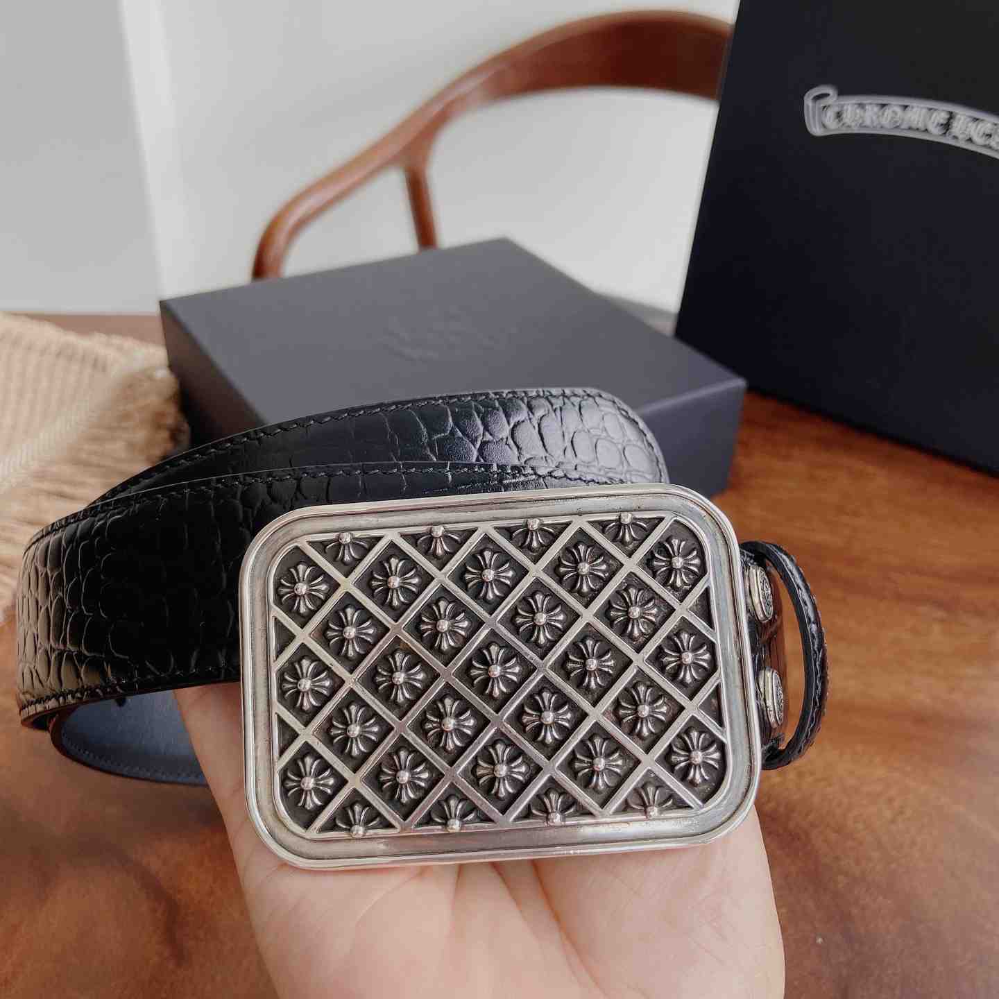 Chrome Hearts Leather Belt   - DesignerGu