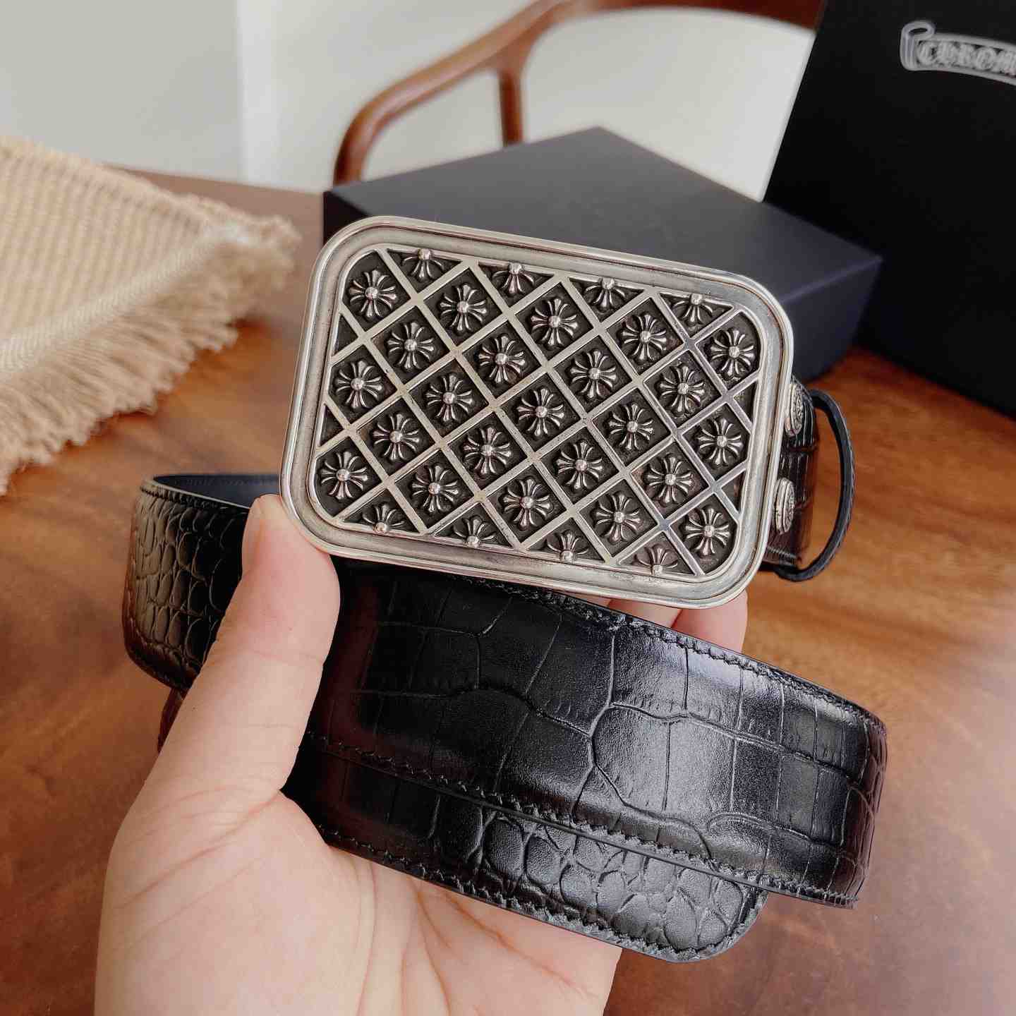Chrome Hearts Leather Belt   - DesignerGu