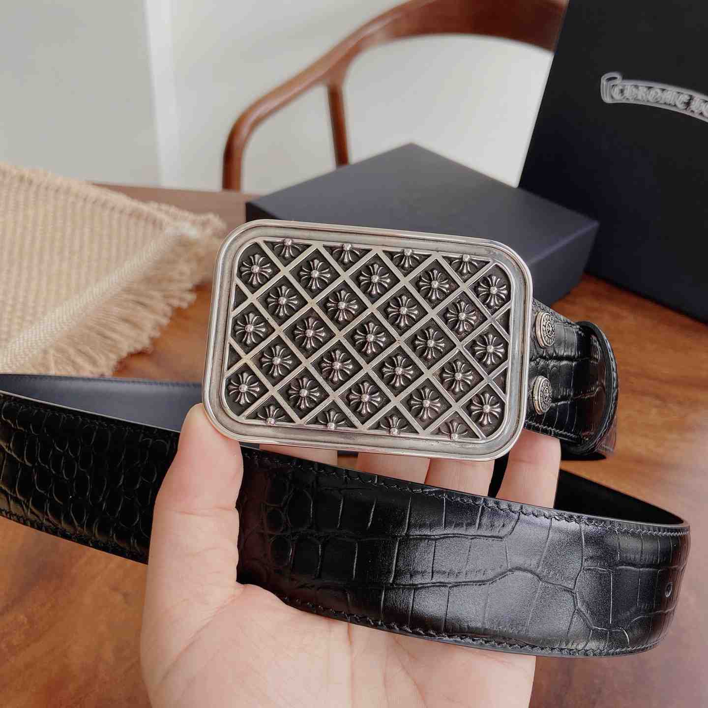 Chrome Hearts Leather Belt   - DesignerGu