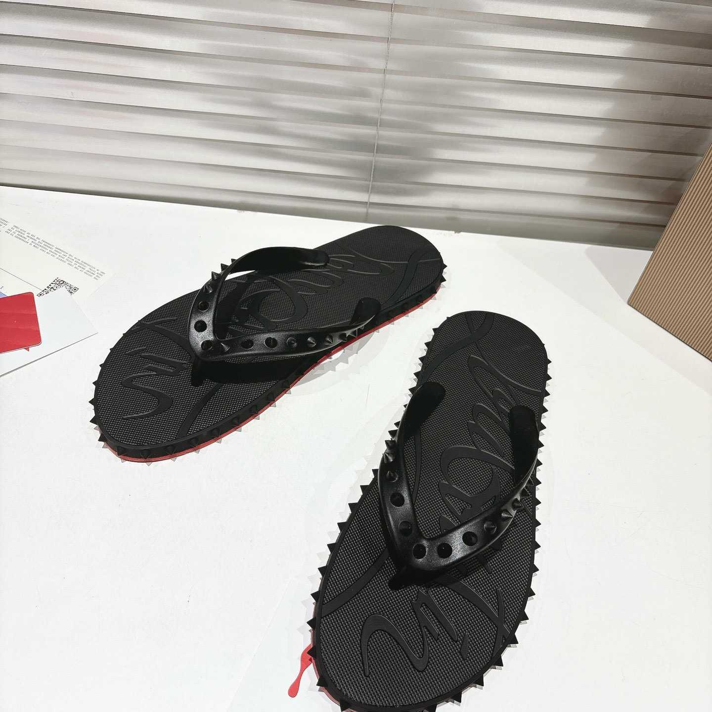 Christian Louboutin Super Loubi Flip Flops - DesignerGu