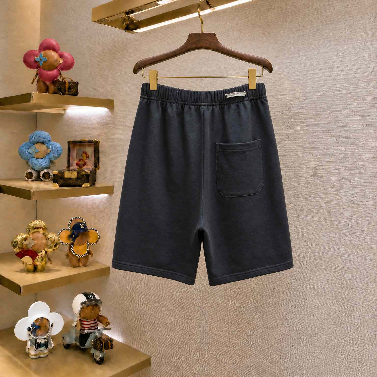 Chrome Hearts Cemetery Leather Cross Patch Paper Jam Shorts - DesignerGu