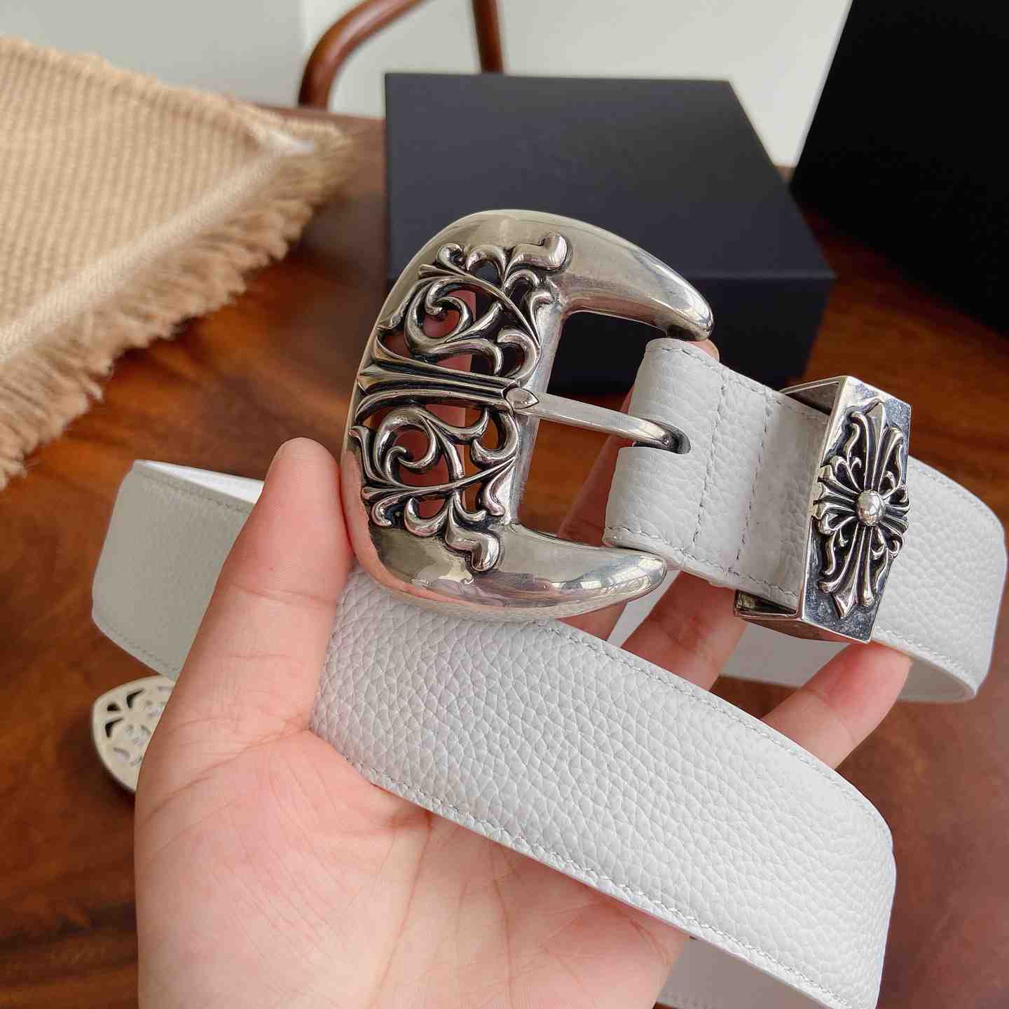 Chrome Hearts Leather Belt   - DesignerGu