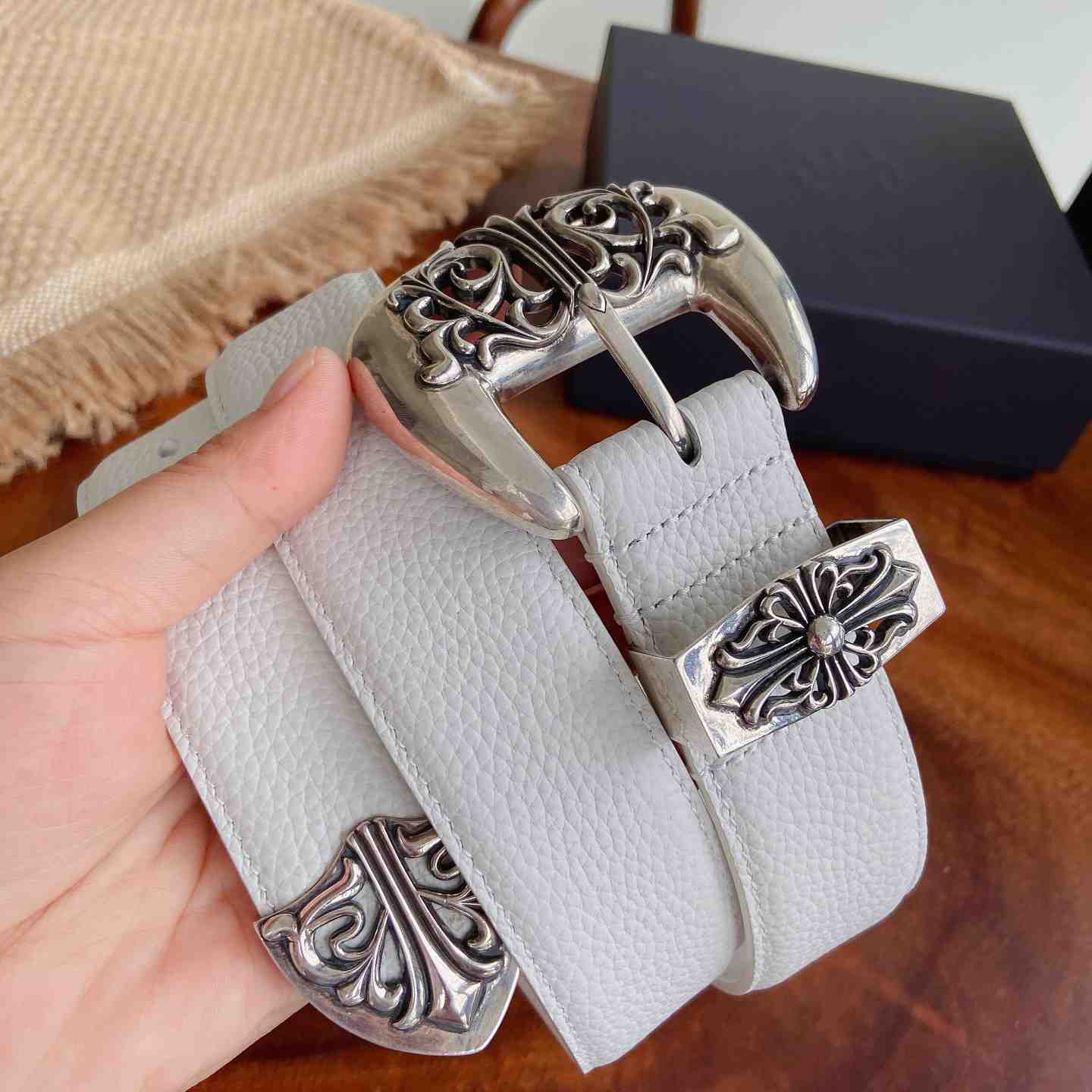 Chrome Hearts Leather Belt   - DesignerGu