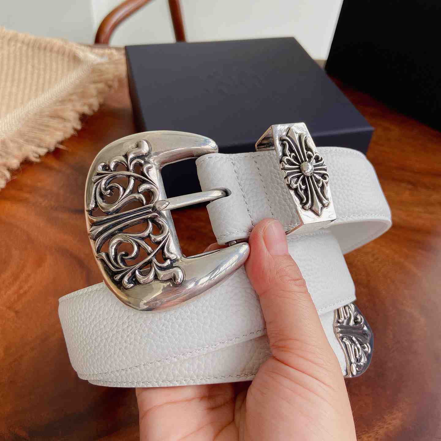 Chrome Hearts Leather Belt   - DesignerGu
