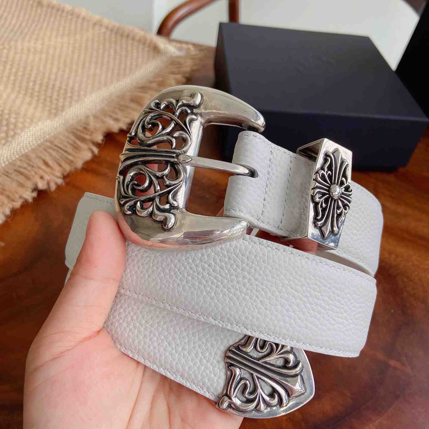 Chrome Hearts Leather Belt   - DesignerGu