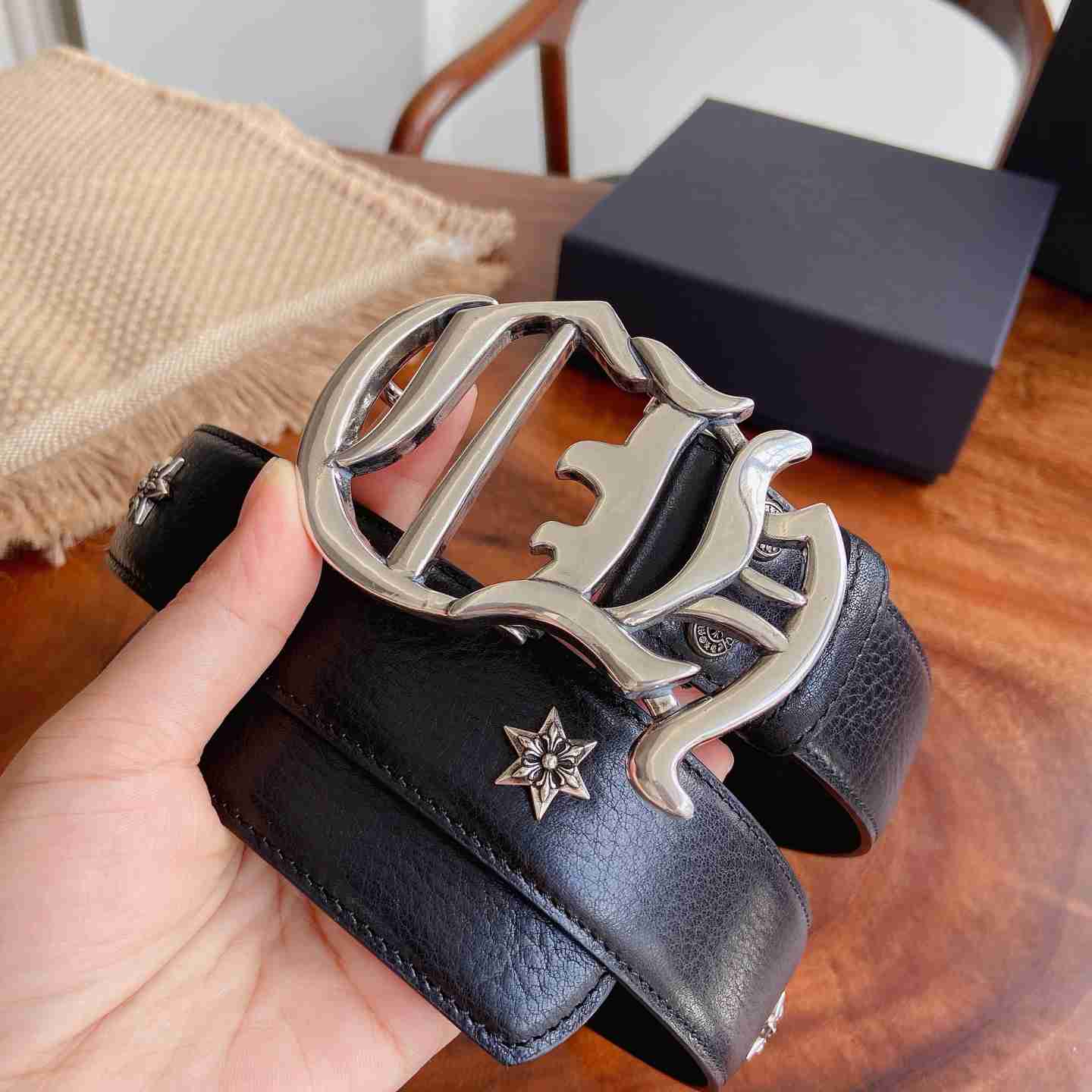 Chrome Hearts Leather Belt   - DesignerGu