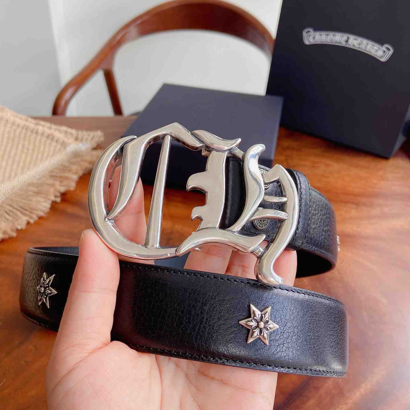 Chrome Hearts Leather Belt   - DesignerGu