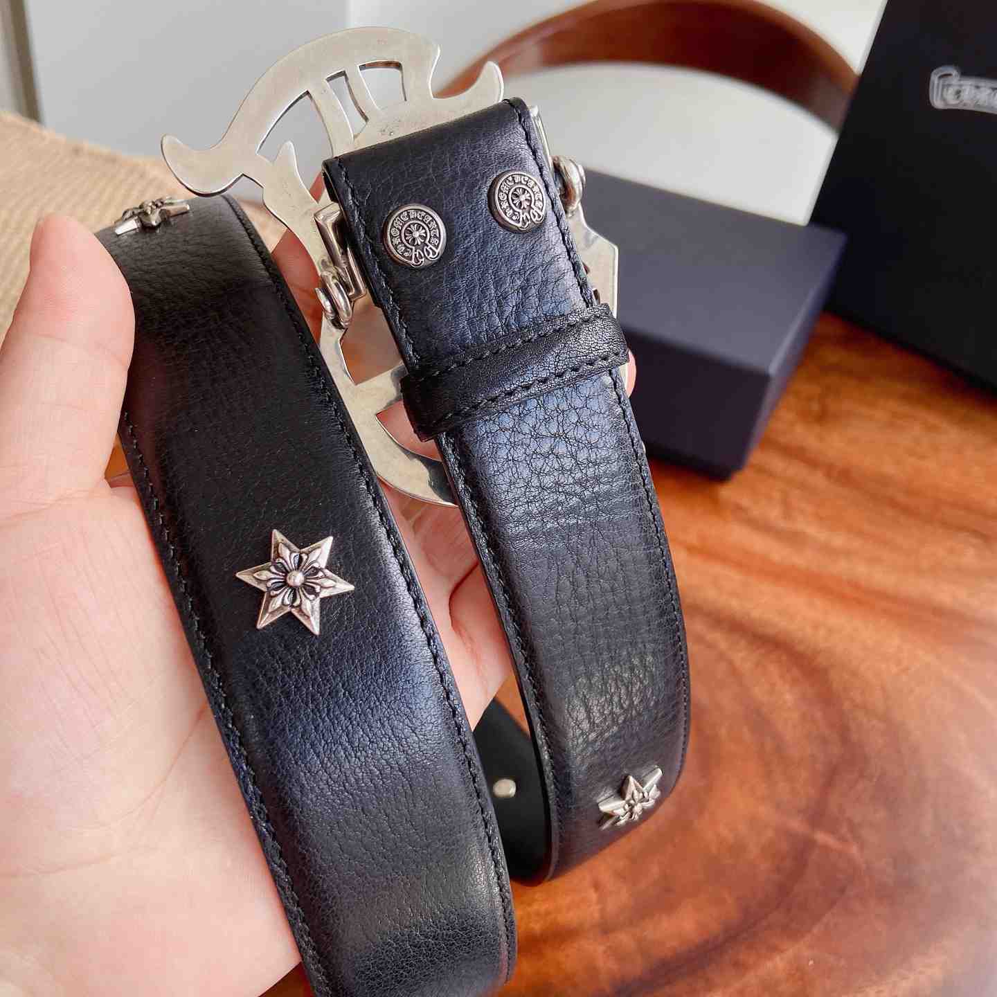Chrome Hearts Leather Belt   - DesignerGu