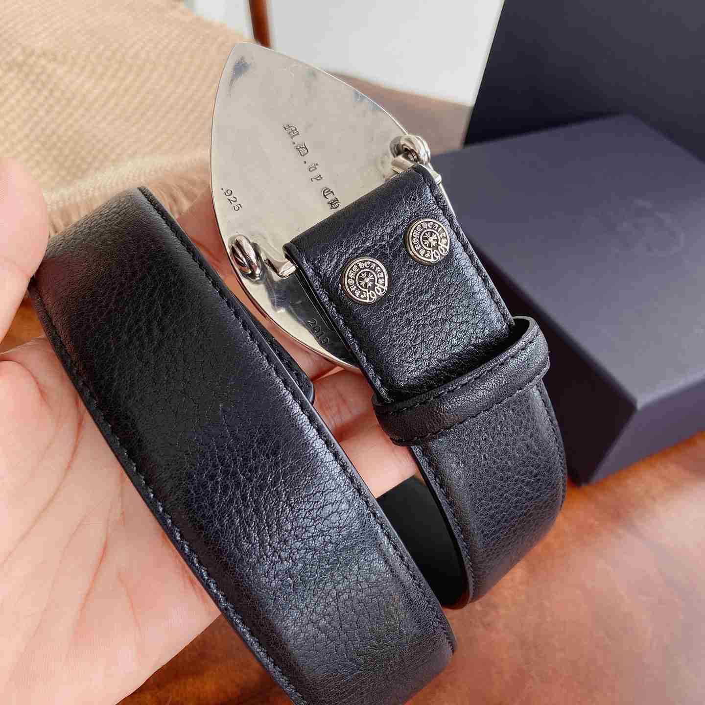 Chrome Hearts Leather Belt   - DesignerGu