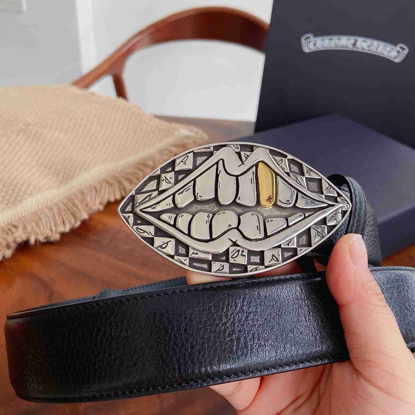 Chrome Hearts Leather Belt   - DesignerGu