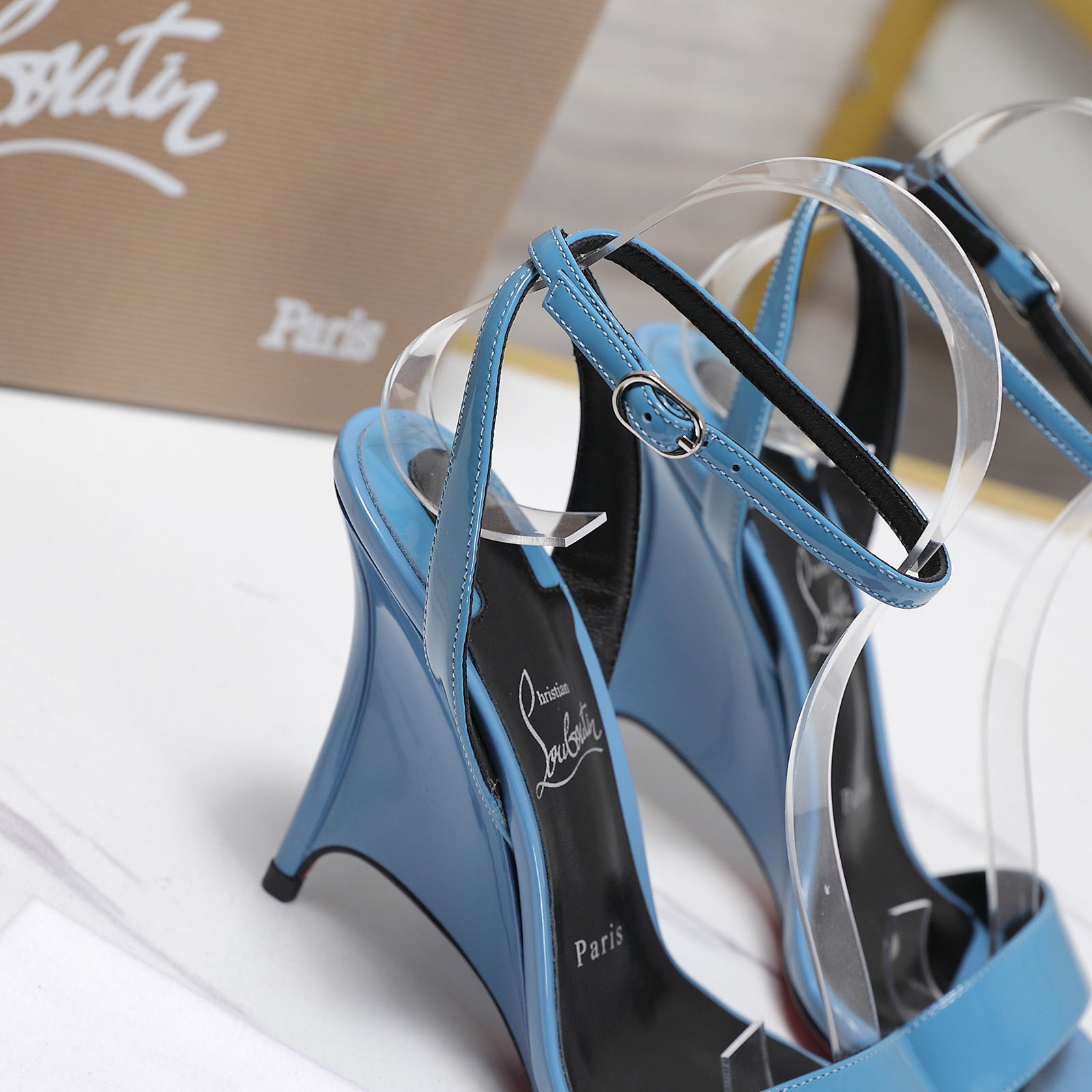 Christian Louboutin Zeezeenella Wedge Sandals - DesignerGu