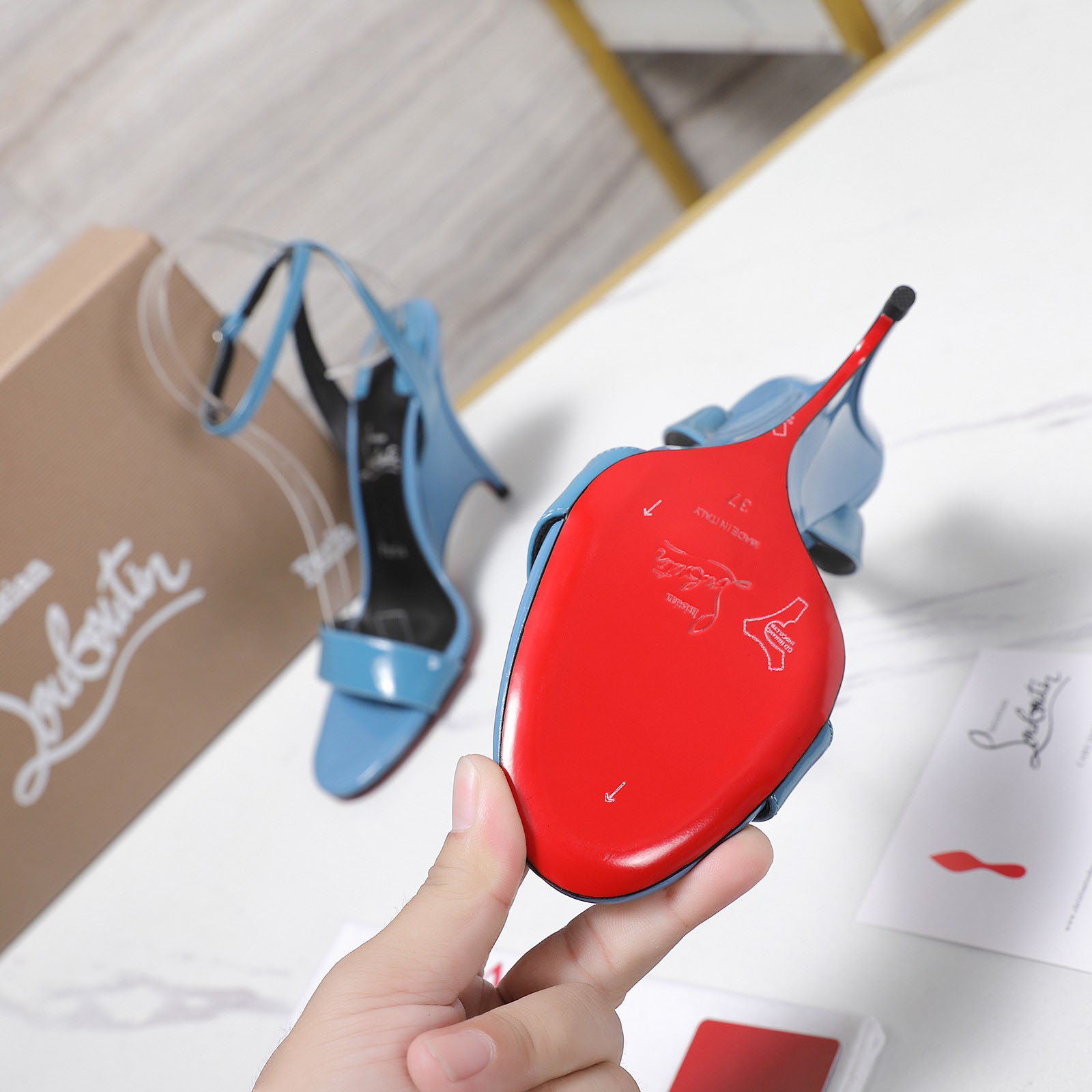 Christian Louboutin Zeezeenella Wedge Sandals - DesignerGu