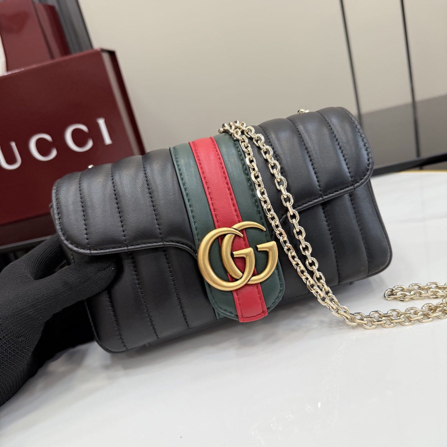 Gucci Jetset GG Marmont Small Shoulder Bag A006X1 - DesignerGu