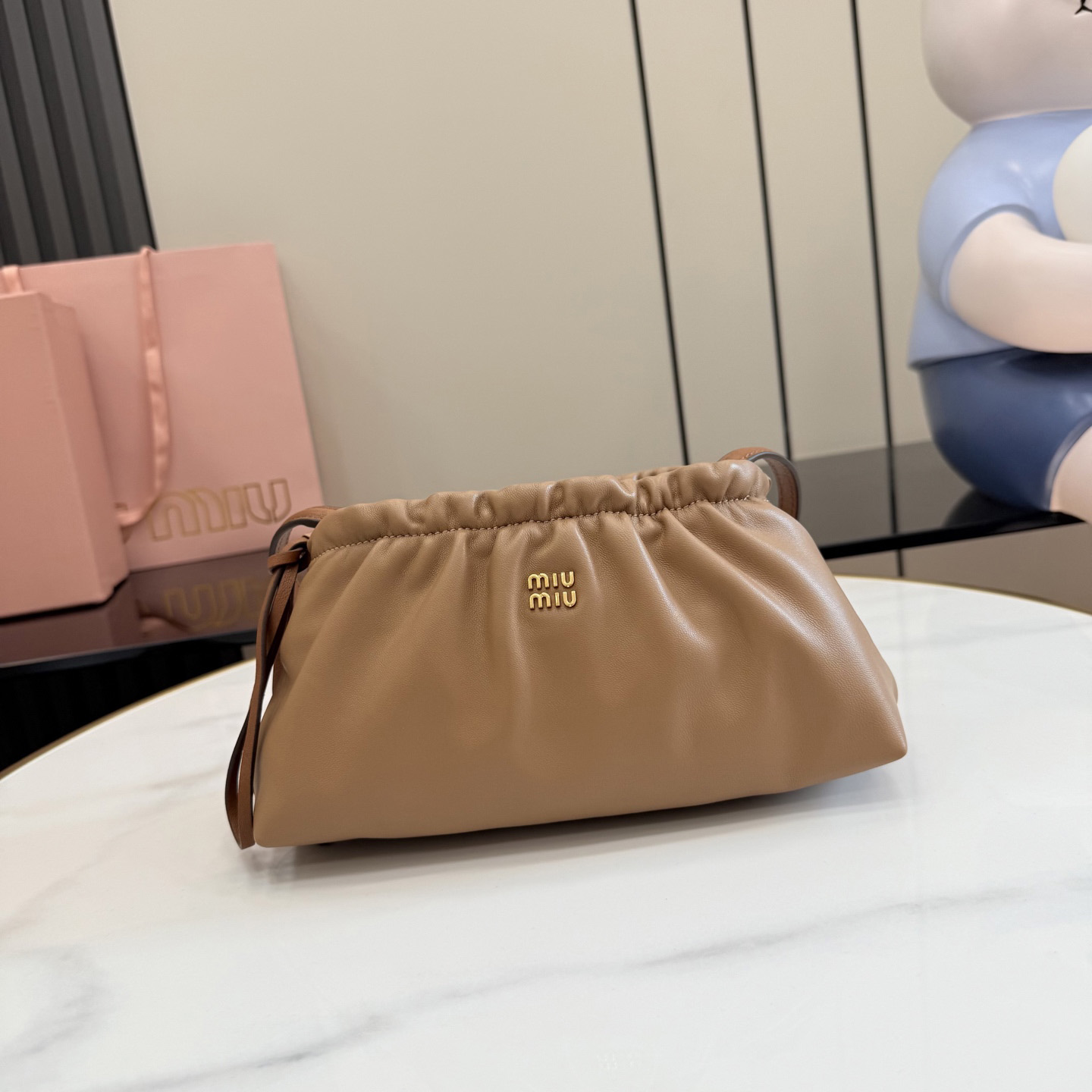 Miu Miu Nappa Leather Pouch 5NE030 - DesignerGu