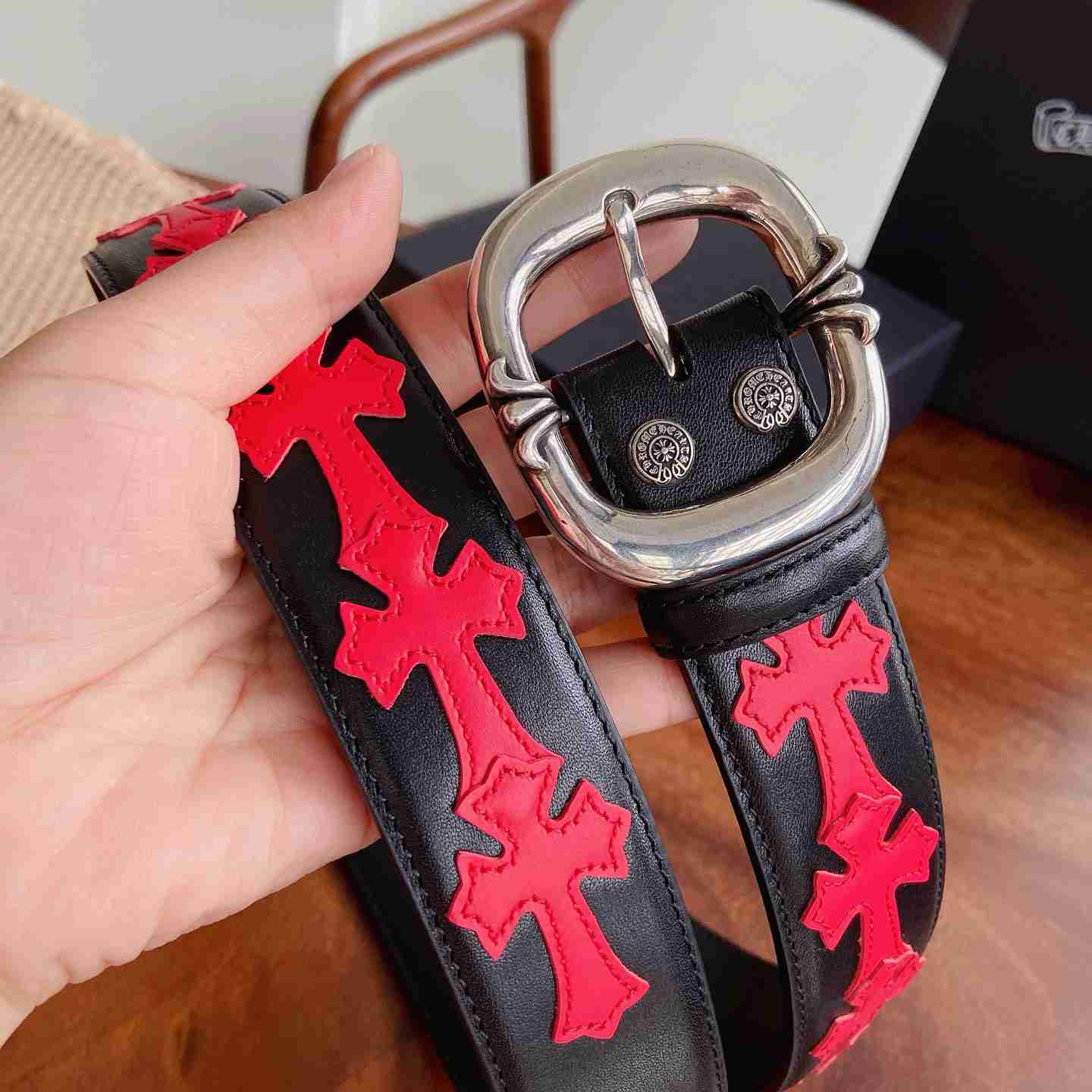 Chrome Hearts Leather Belt   - DesignerGu