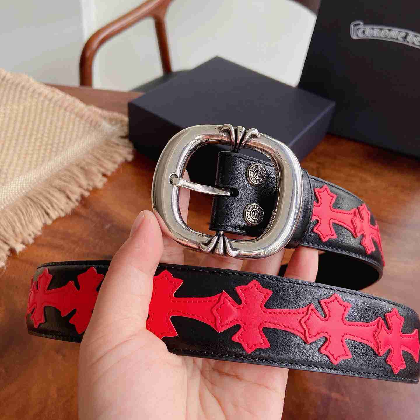 Chrome Hearts Leather Belt   - DesignerGu