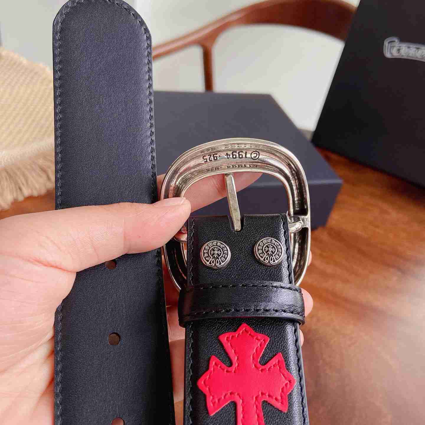 Chrome Hearts Leather Belt   - DesignerGu