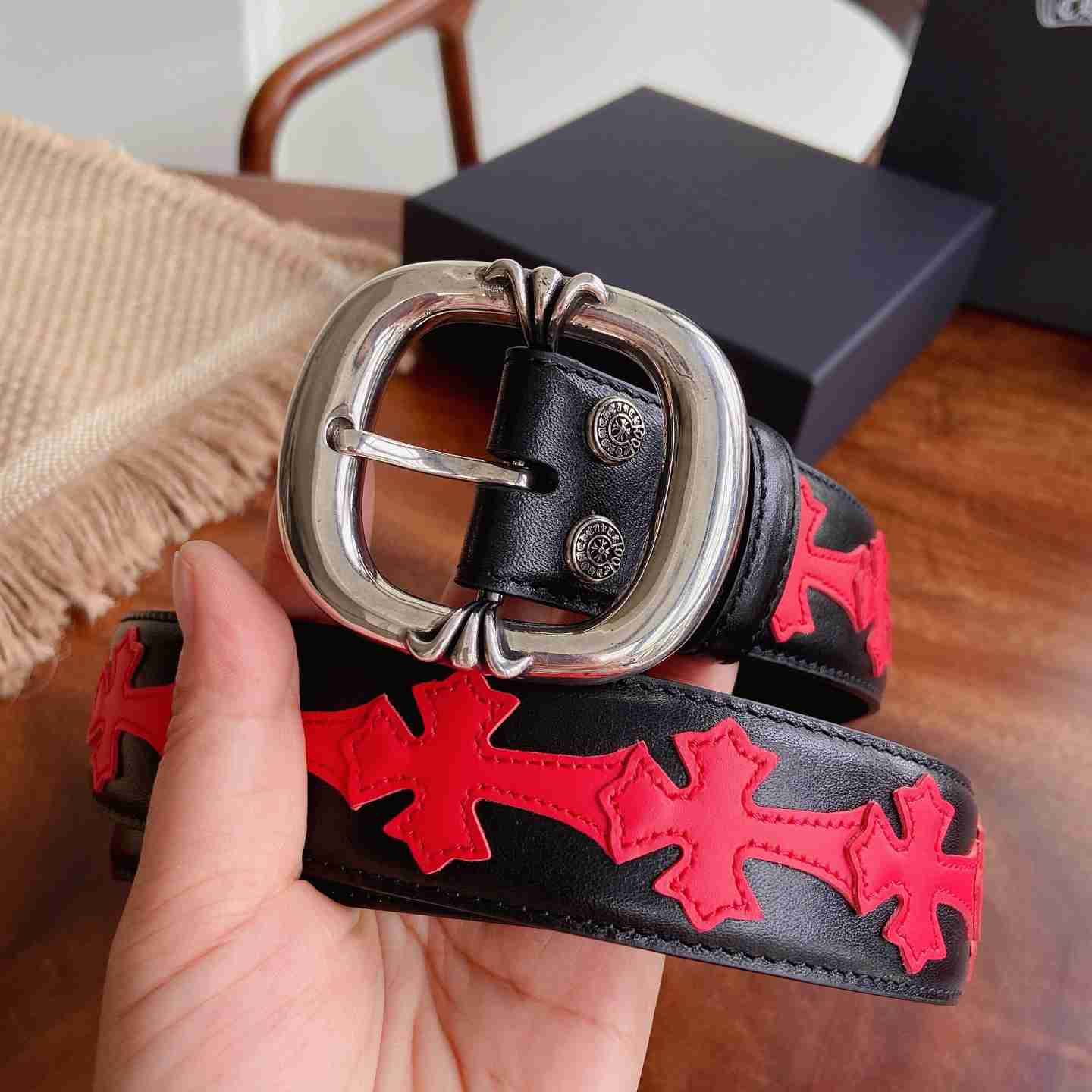 Chrome Hearts Leather Belt   - DesignerGu