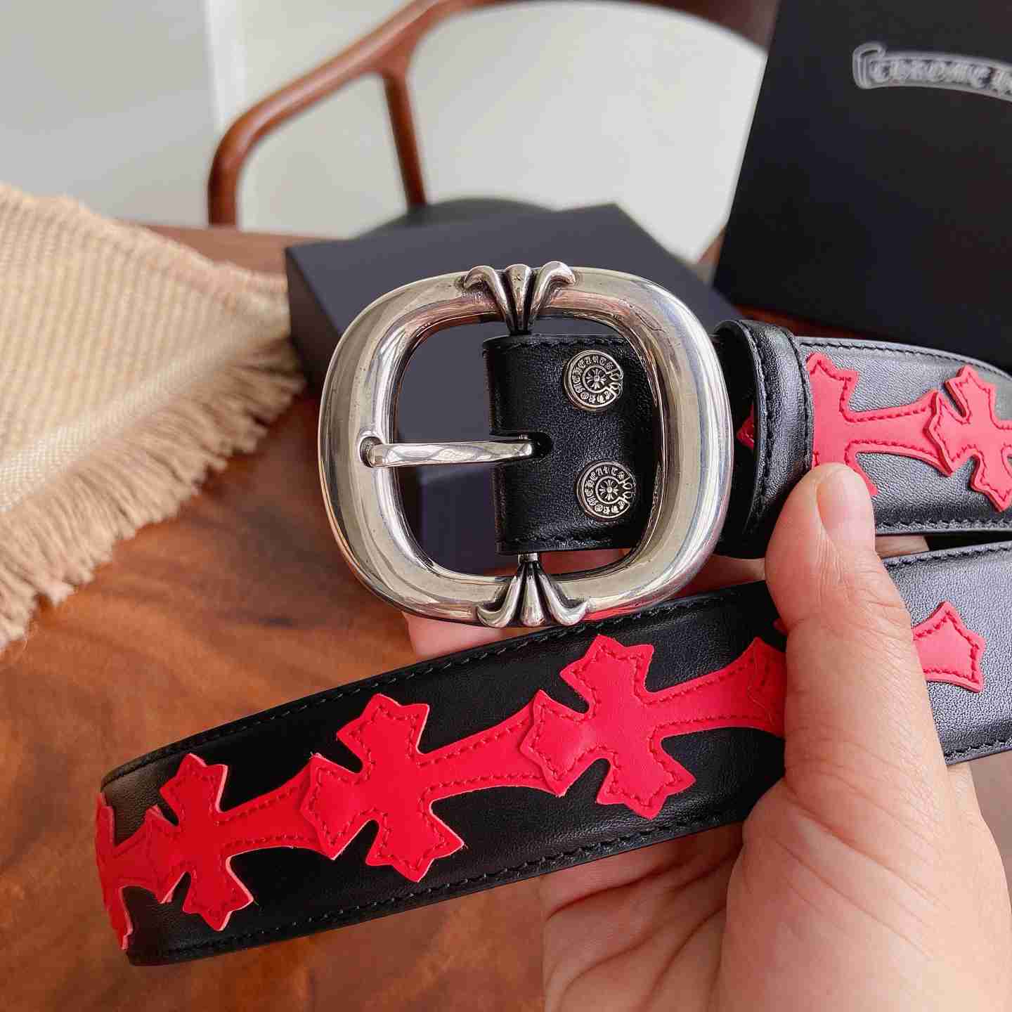 Chrome Hearts Leather Belt   - DesignerGu